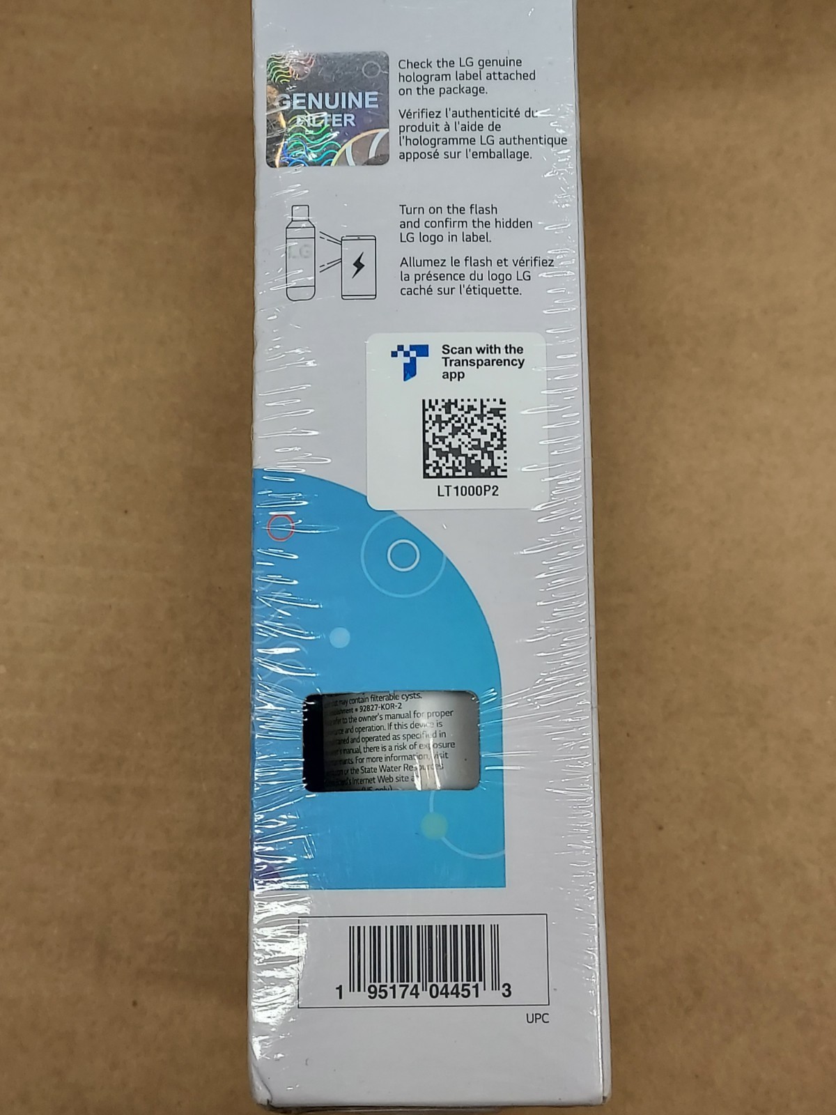2Pk LG Refrigerator Water Filter LT1000P2 Replacement Cartridge Genuine OEM