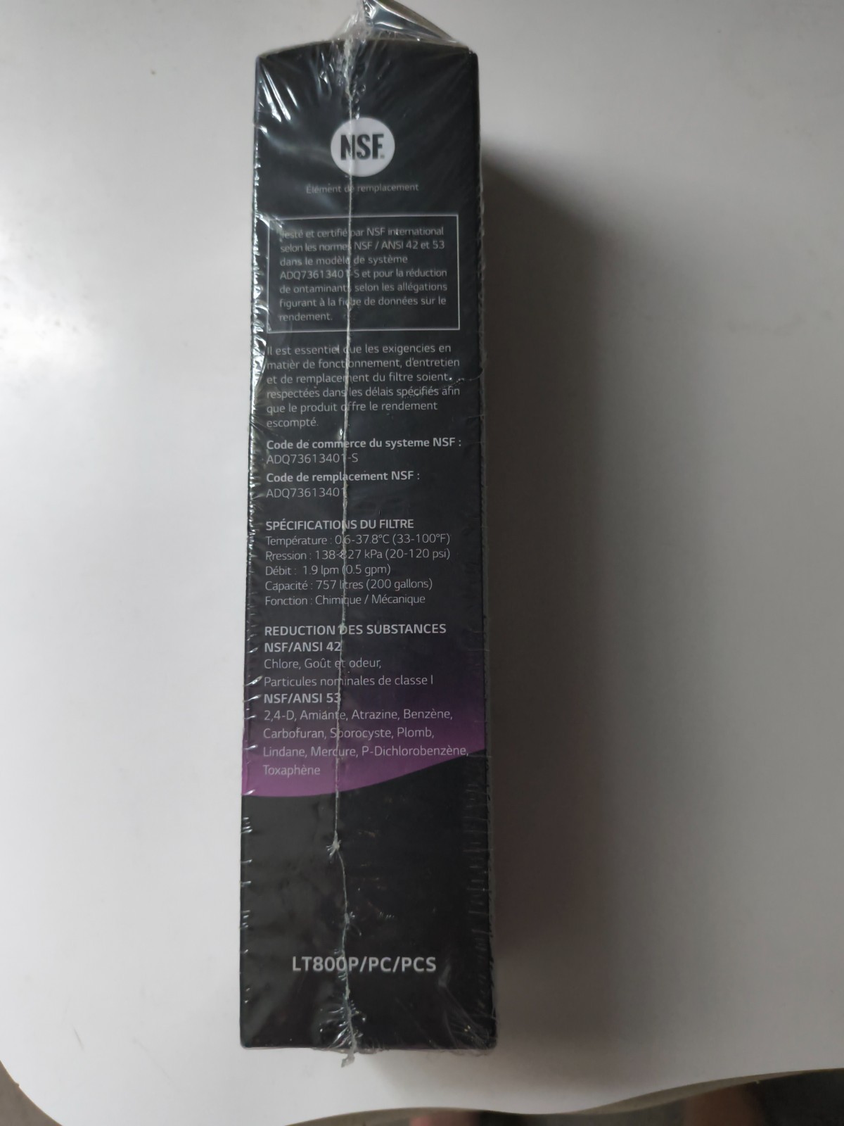 LG Refrigerator Water Filter New, USA 1 PACK LT800P Fit LG Black Replacement