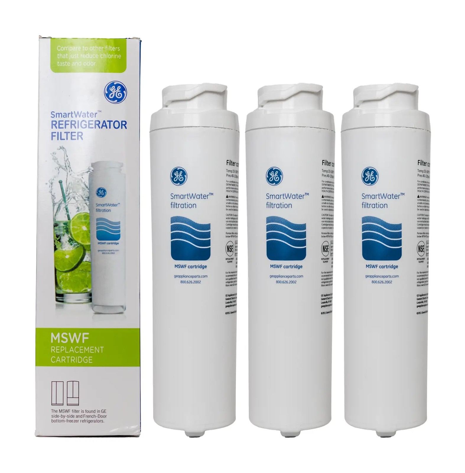 US Sealed 4PACK GE MSWF refrigerator water filter replacement SmartWater filter