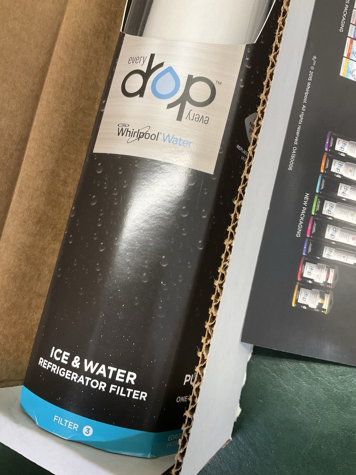 Genuine Everydrop by Whirlpool Ice and Water Refrigerator Filter 3 (One Pack)