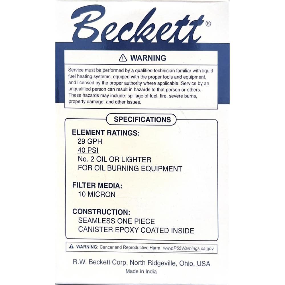 Beckett Replacement Filter F-100 Fuel Oil Spin-on Corrosion-Resistant 1 lb