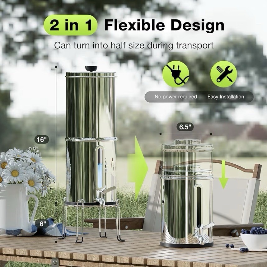 Purewell 1.0 Gallon Portable Gravity Water Filter System