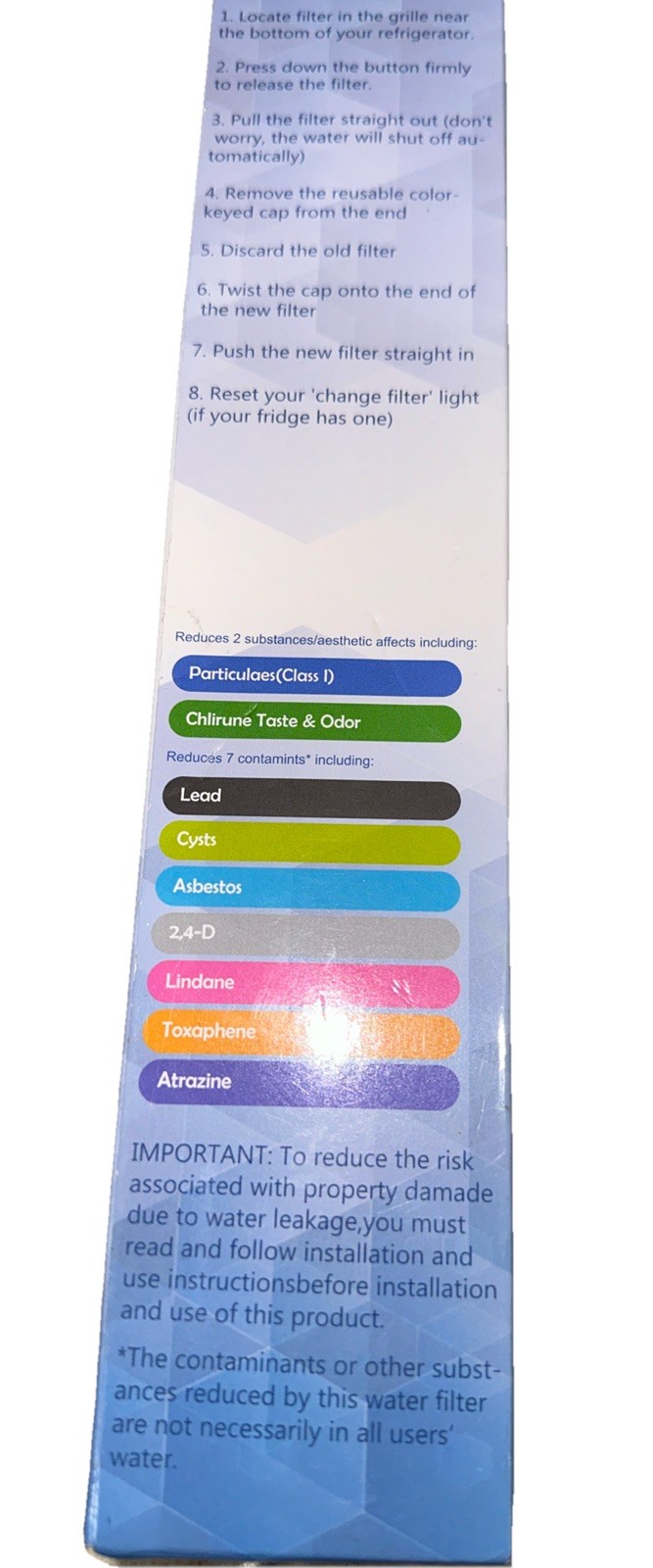 Waten H20 Replacement Water Filter ULTRAWF 469999 For Frigidaire Kenmore Sealed