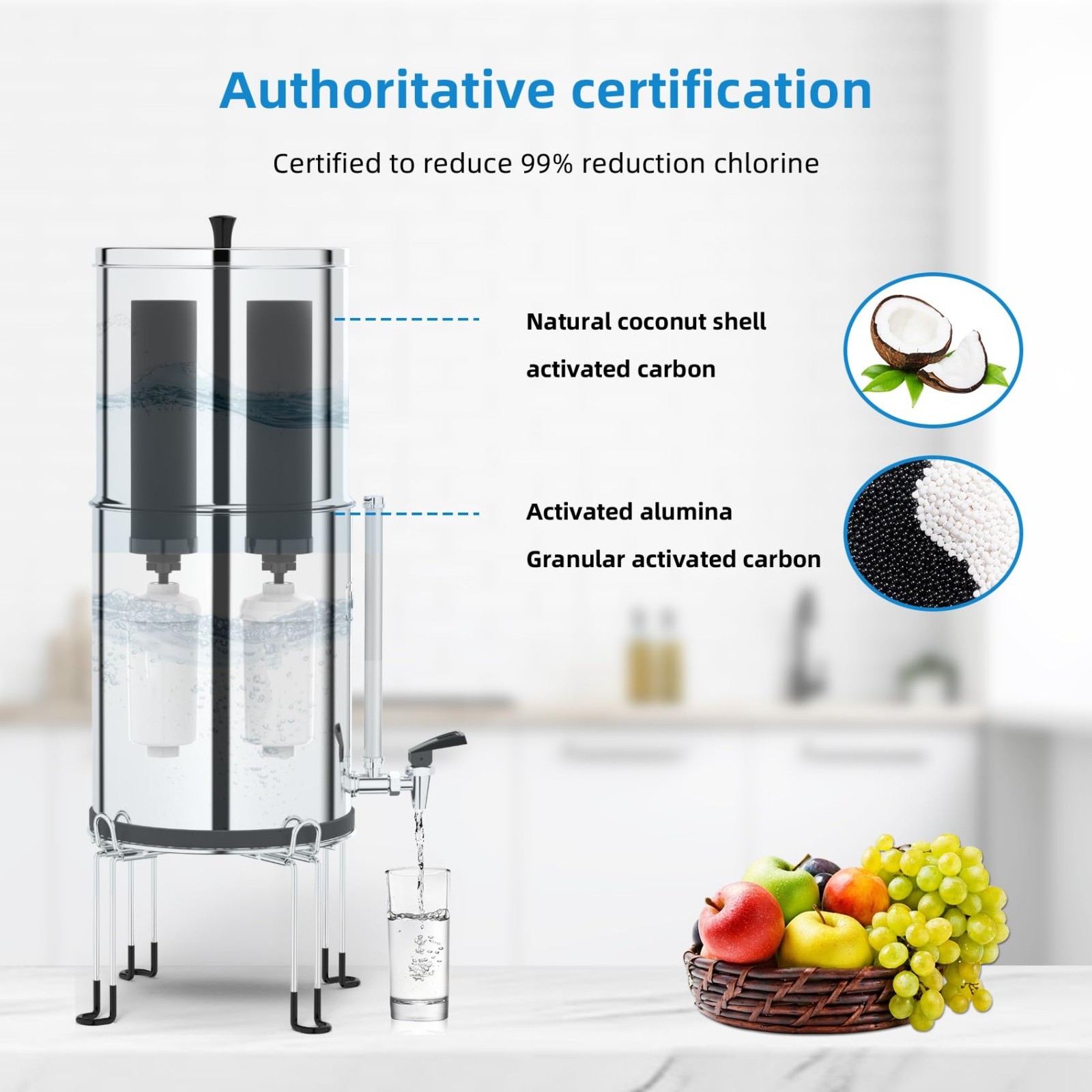 Gravity Water Filter Replacement Combo Pack for BB9-2 & PF-2, NSF 42 Compatible