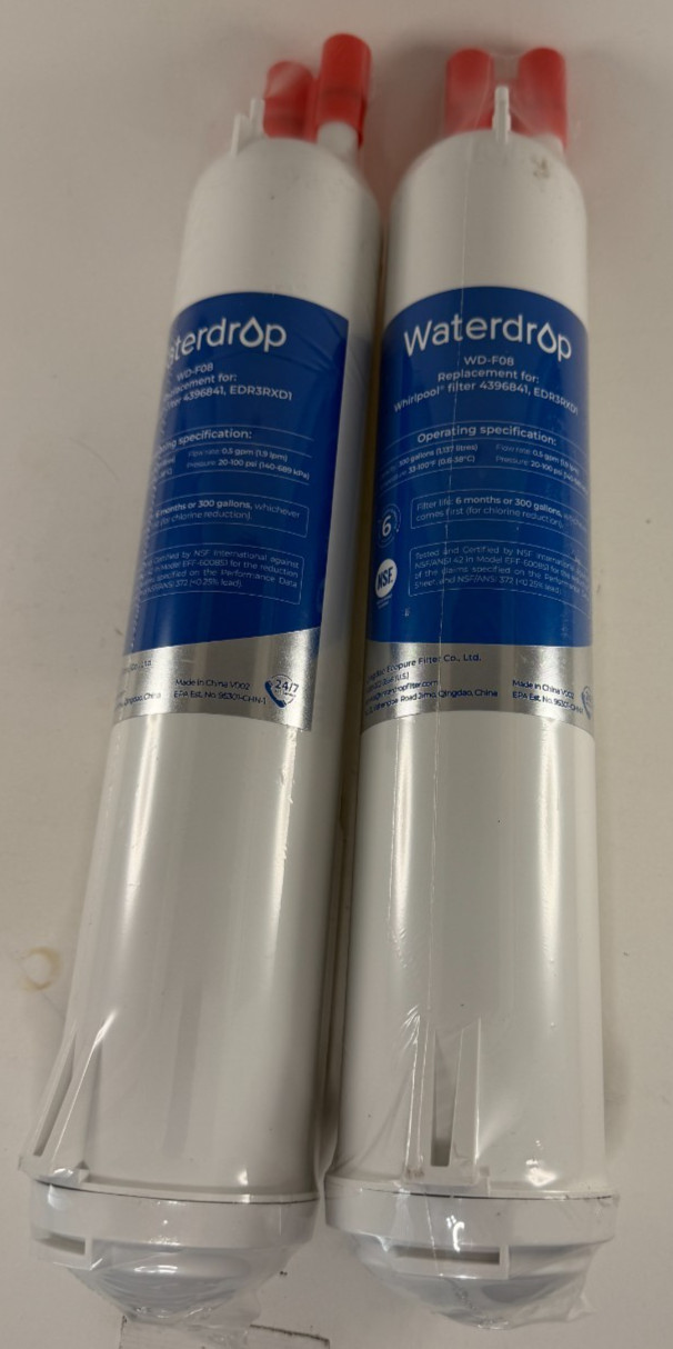2 Pack of Genuine Waterdrop Filters Model WD-F08 | New Sealed- Replacement