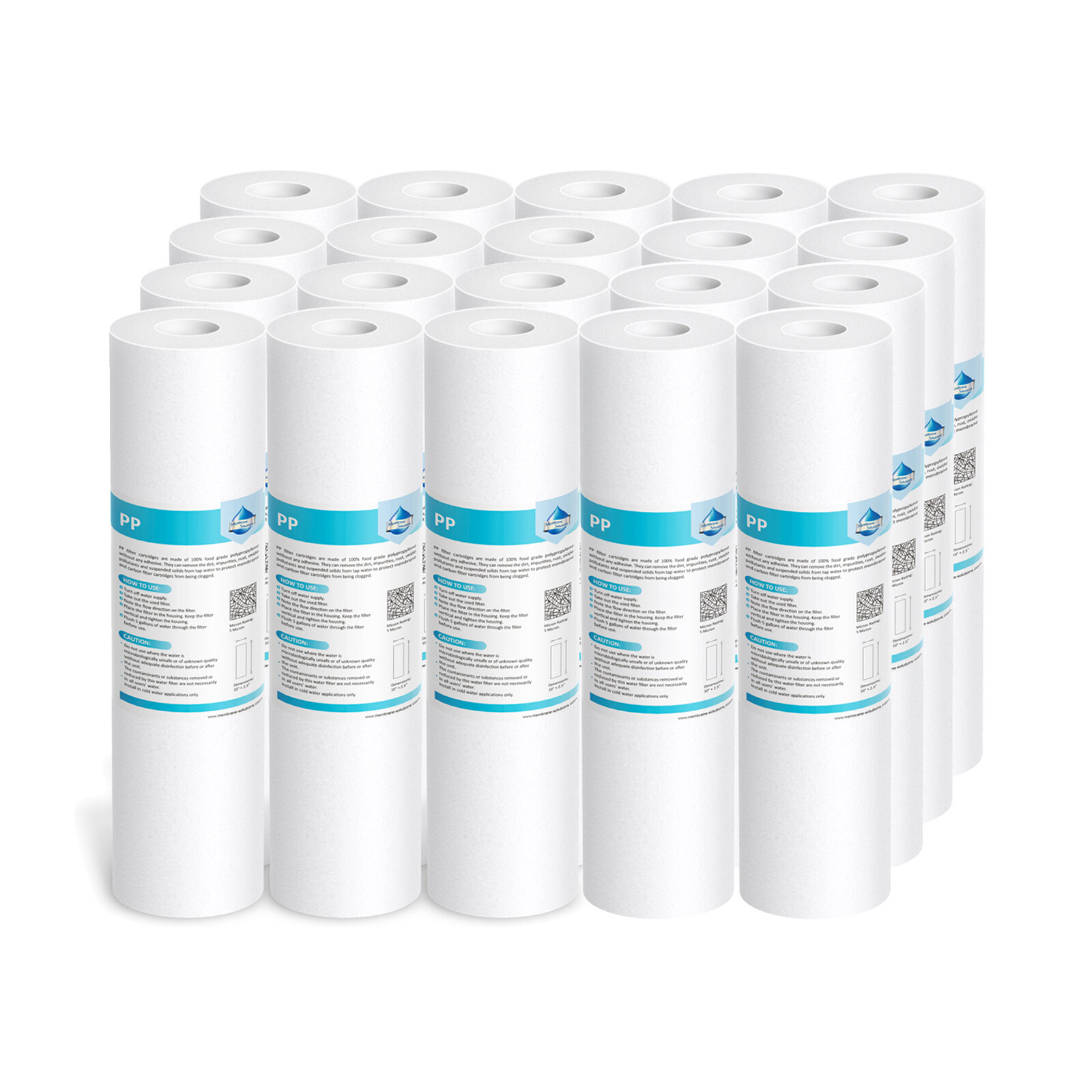 20 PACK 1/5/10/25/50 Micron 10″ x 2.5″ Sediment Water Filter For Reverse Osmosis
