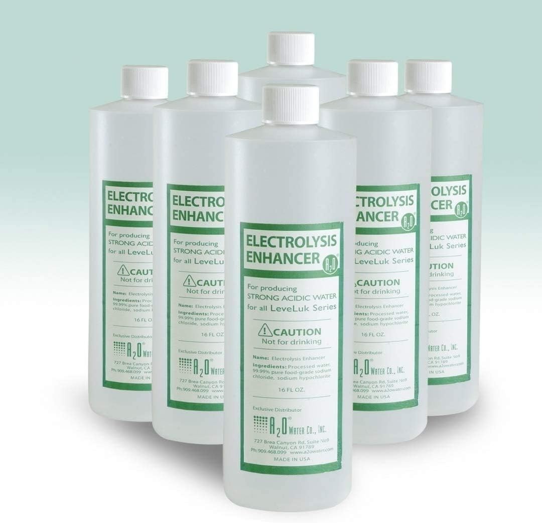 A2O Water – Electrolysis Enhancer 16 Fl Oz. (6 Bottles) – Made in USA