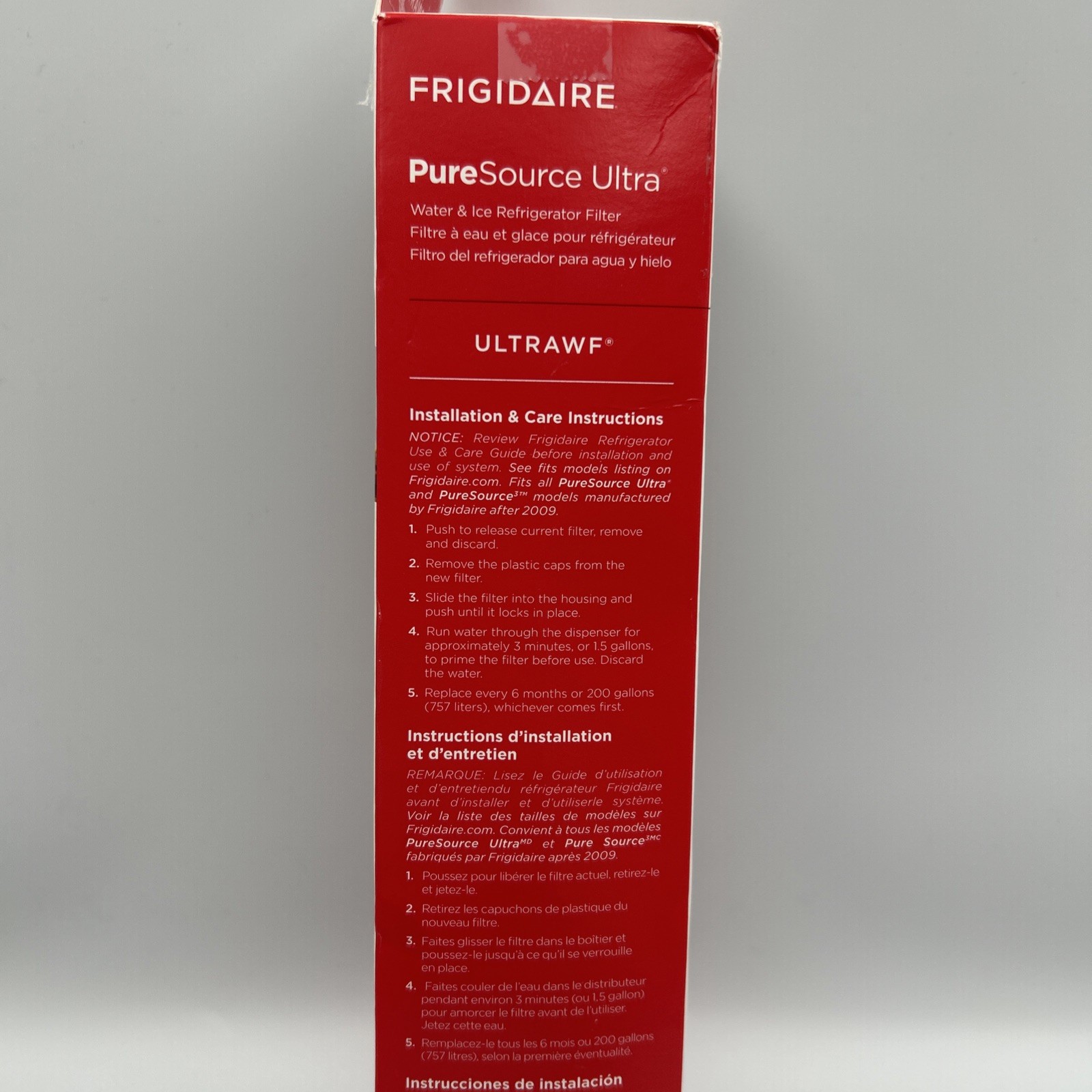 Frigidaire Water and Air Filter Combo Pack (ULTRAWF & PAULTRA2)