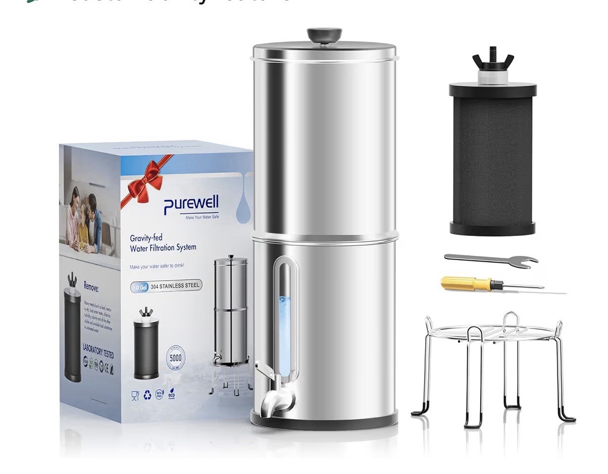 Purewell 1.0 Gallon Portable Gravity Water Filter System
