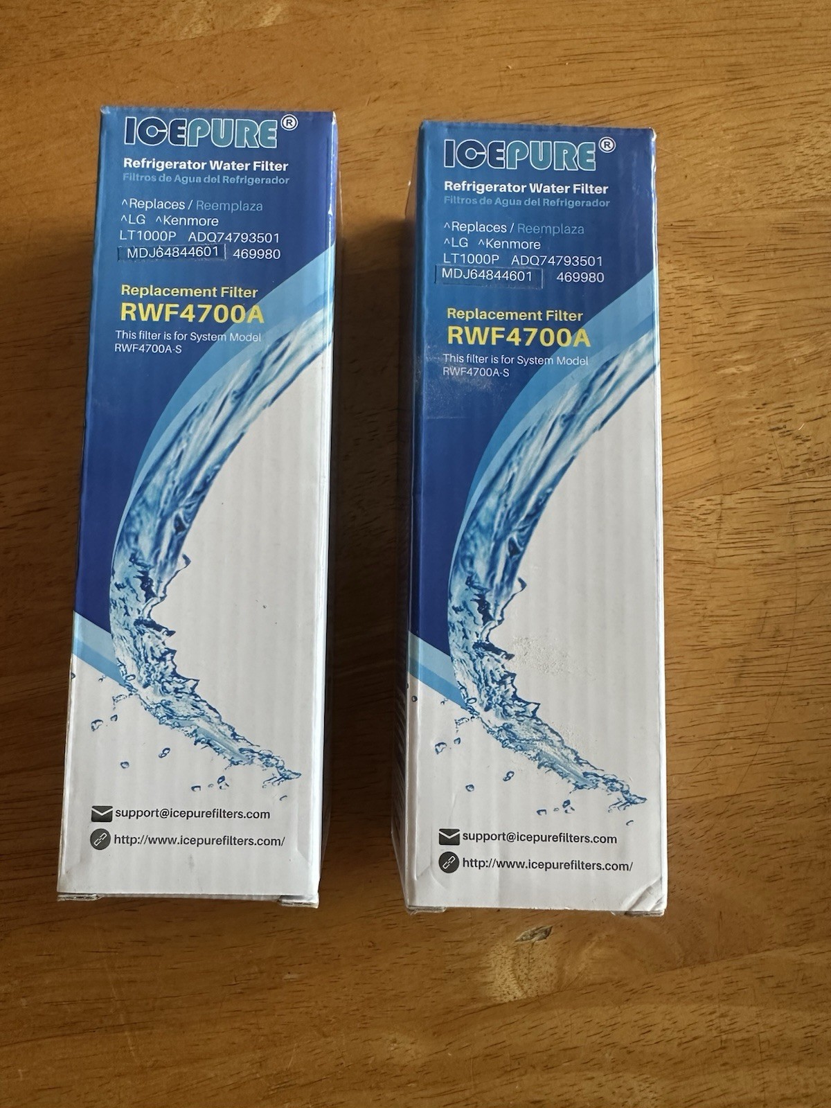 Icepure Rwf4700a Refrigerator Water Filter Two New Open Box.