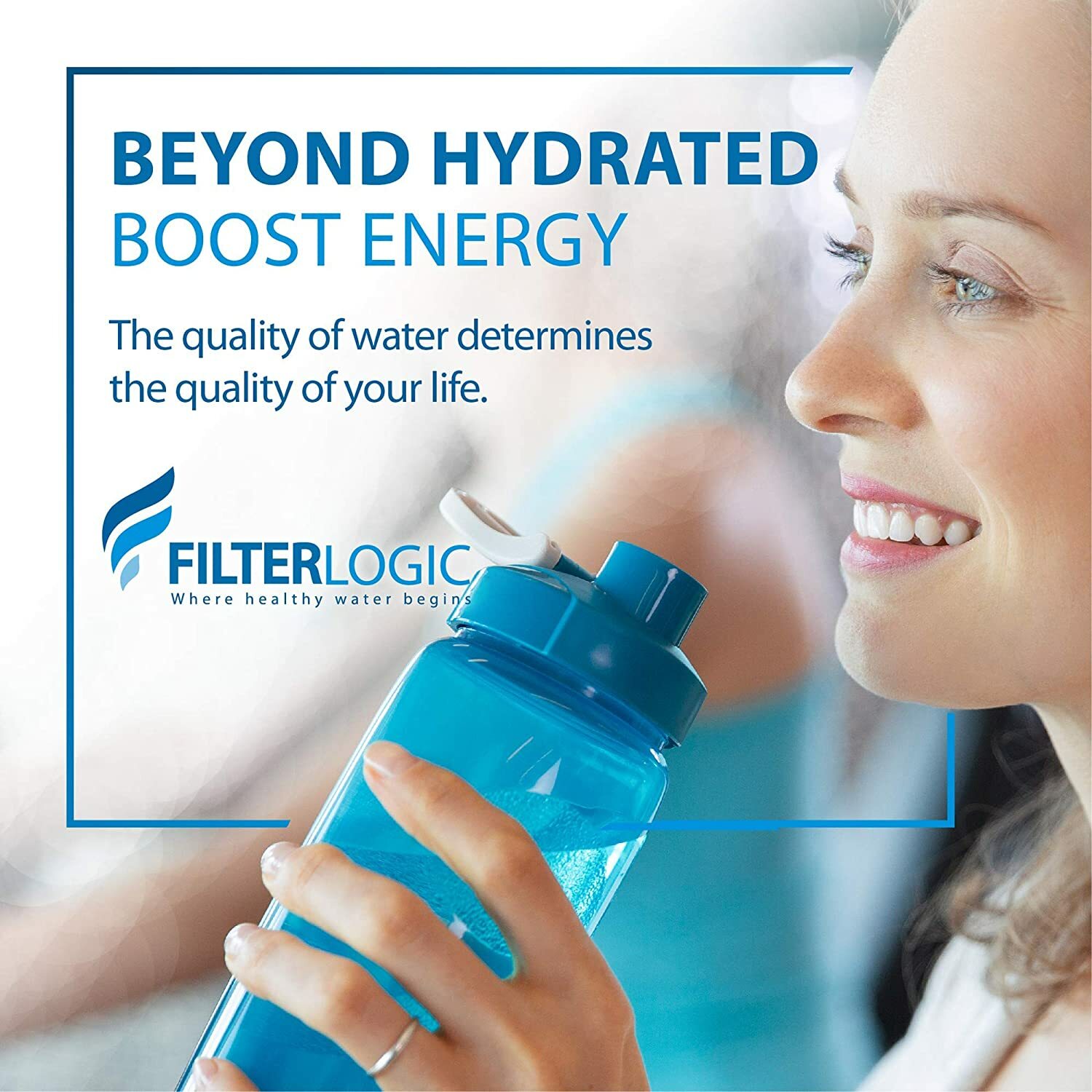 FilterLogic ADQ73613401 Refrigerator Water Filter, Replacement for LG® LT800P®
