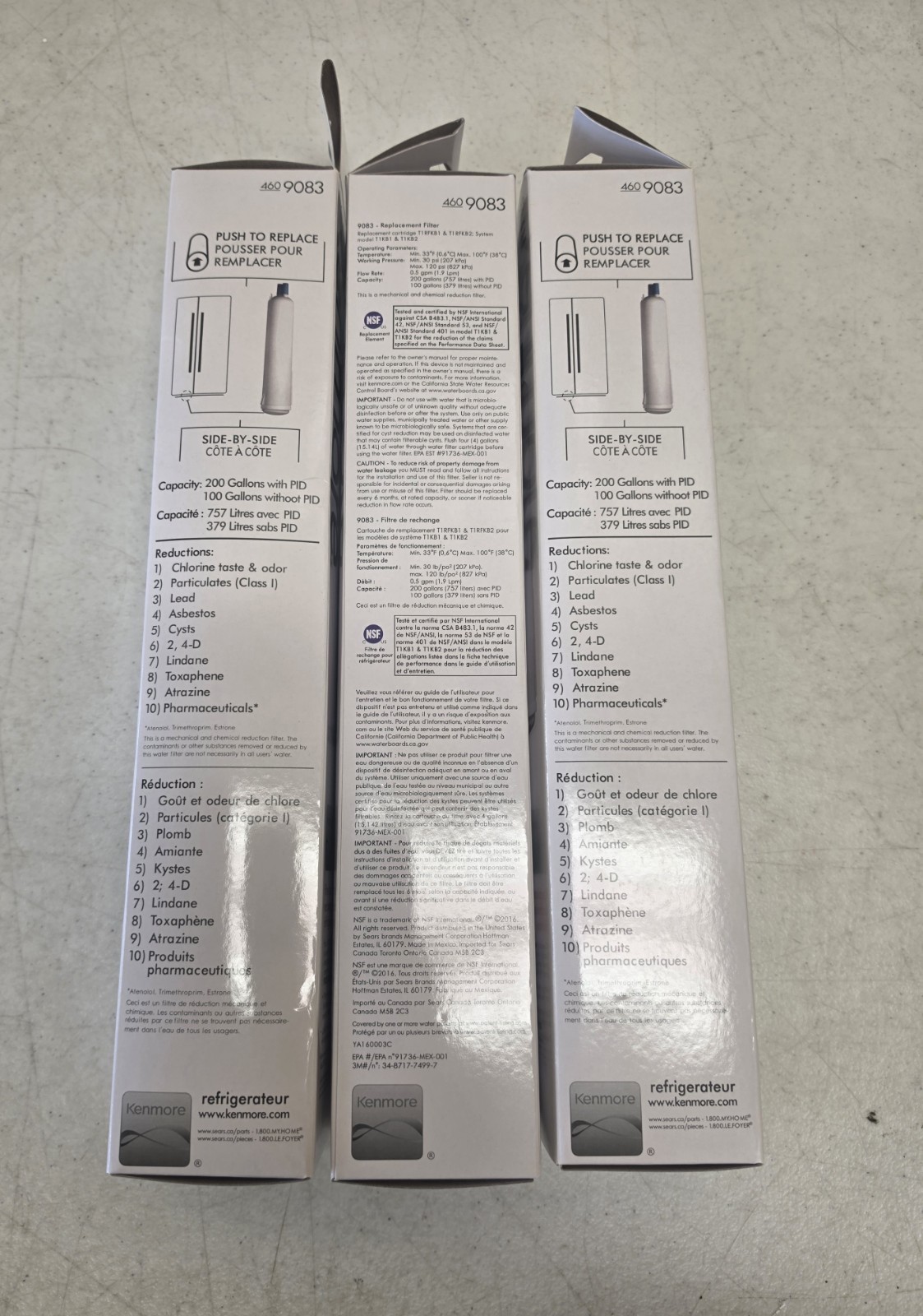 Kenmore 9083 Replacement Refrigerator Water Filter – 3 Pack
