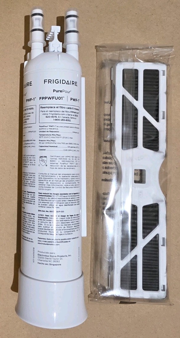 Genuine Frigidaire Water & Air Filter Combo Pack FPPWFU01 PurePour PWF-1 & RAF-2