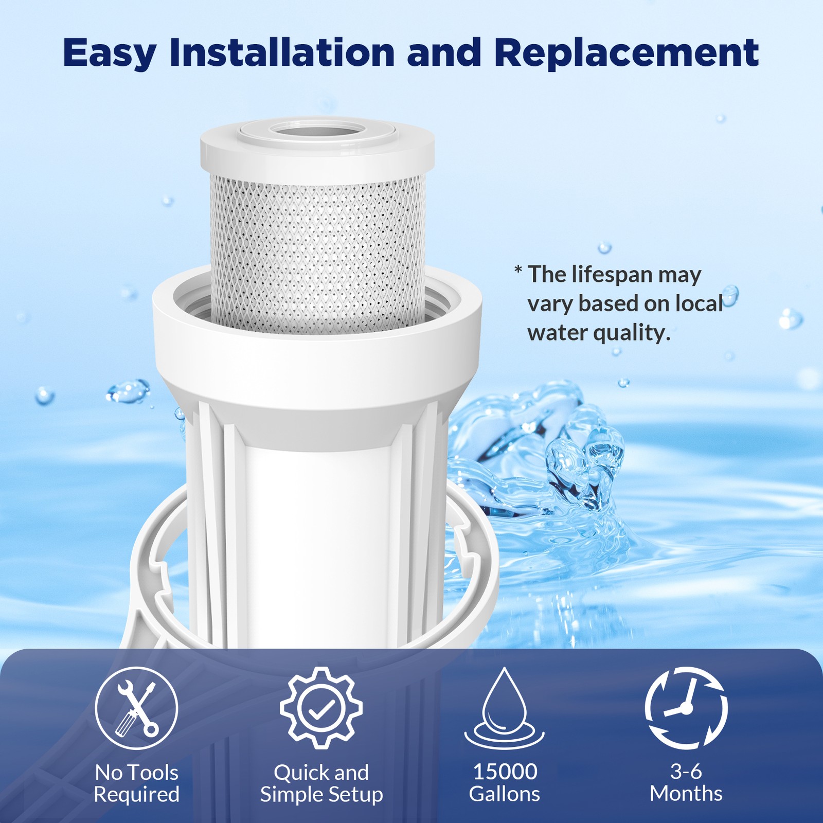 1-25 PACK 10″x2.5″ Whole House CTO Carbon Block Water Filter Cartridges Purifier