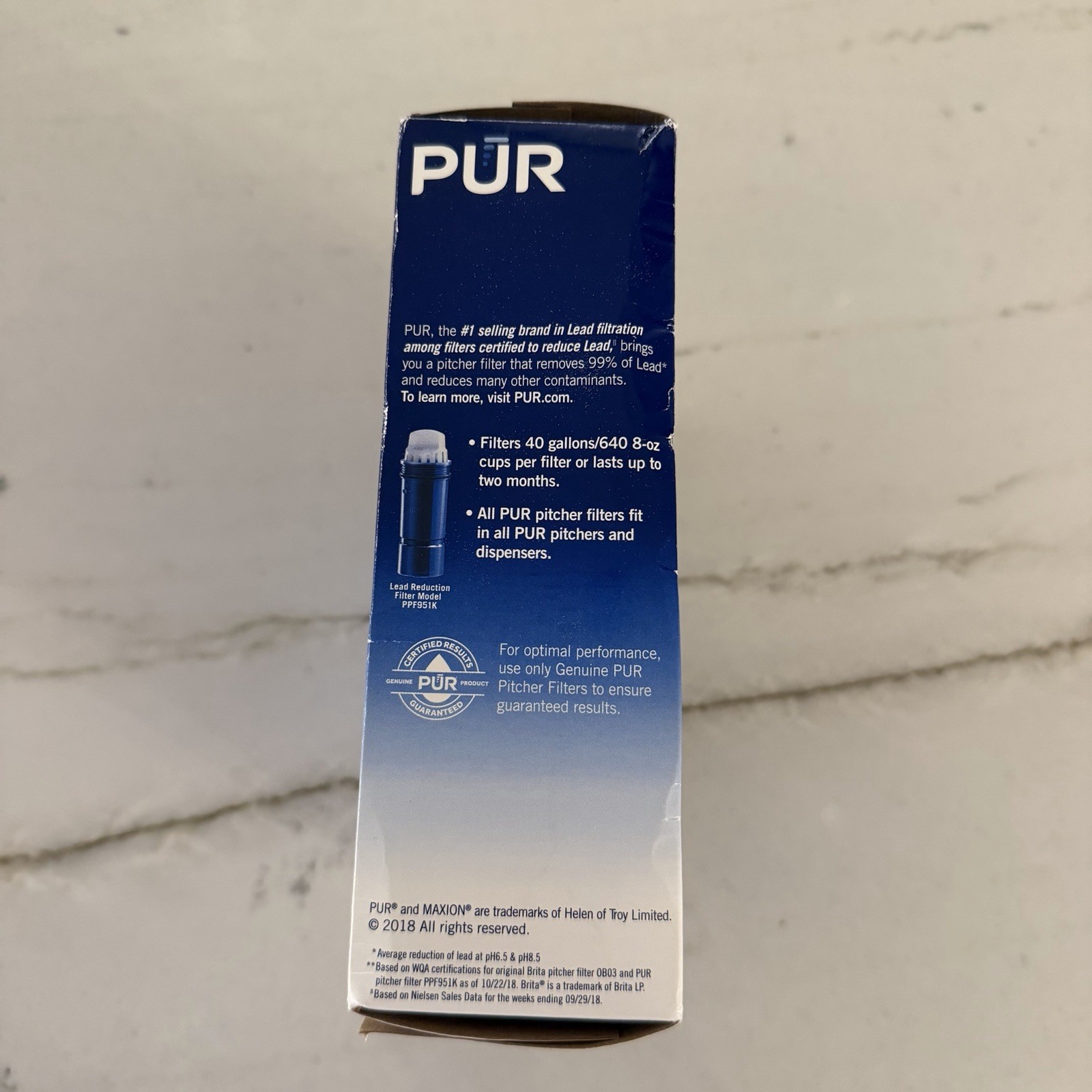 NEW PUR Max ion PPF951K 3X Replacement Filter 3 Count Blue Pitcher Dispenser