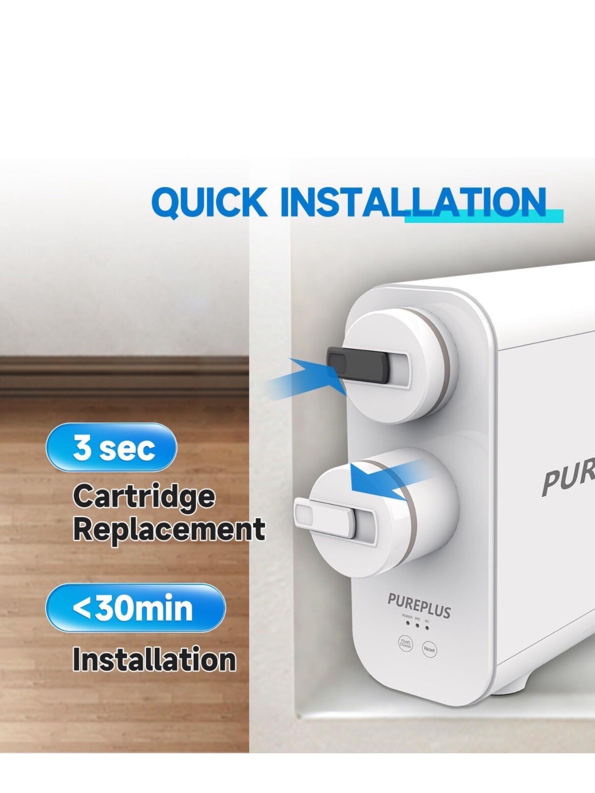 PUREPLUS Reverse Osmosis Water Filtration System – Tankless 600
