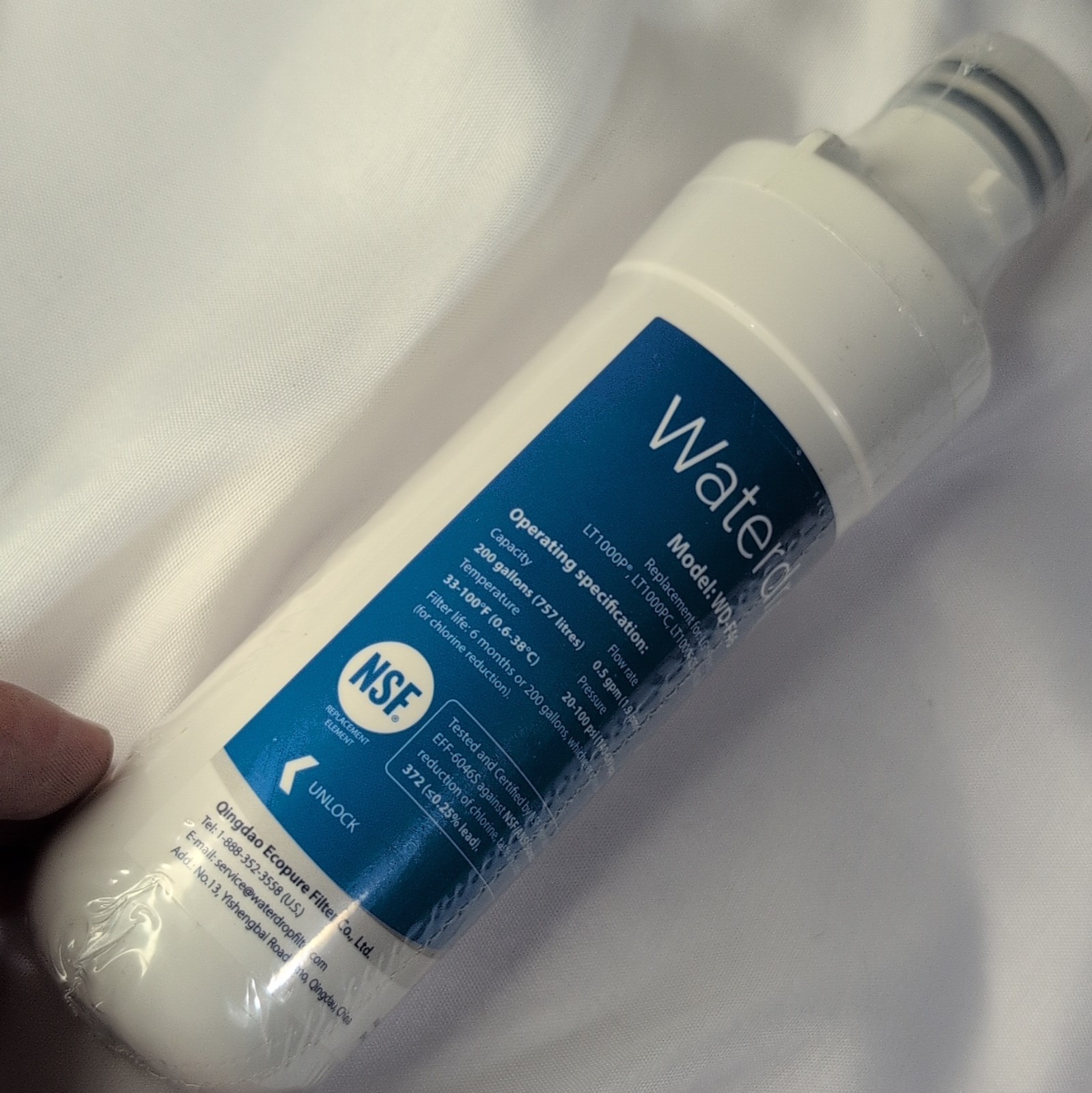 Waterdrop WD-F46 Water Filter for LG LT1000P LT1000PC LT1000PCS 200 gal