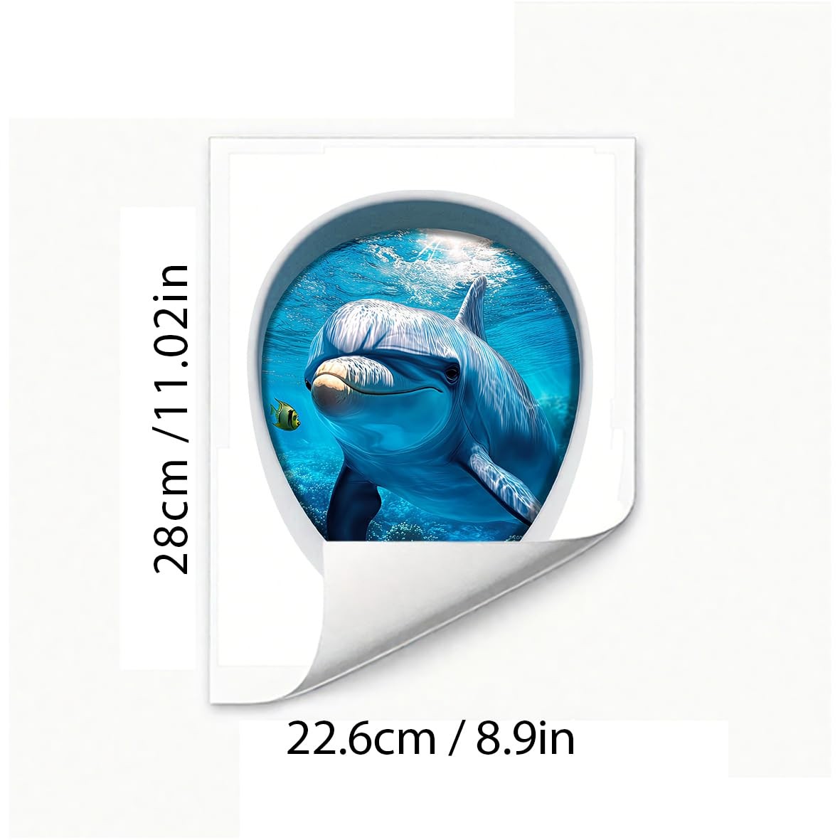 1Pcs Dolphin Decoration Stickers，Waterproof -Adhesive Cover Tank Decoration D…