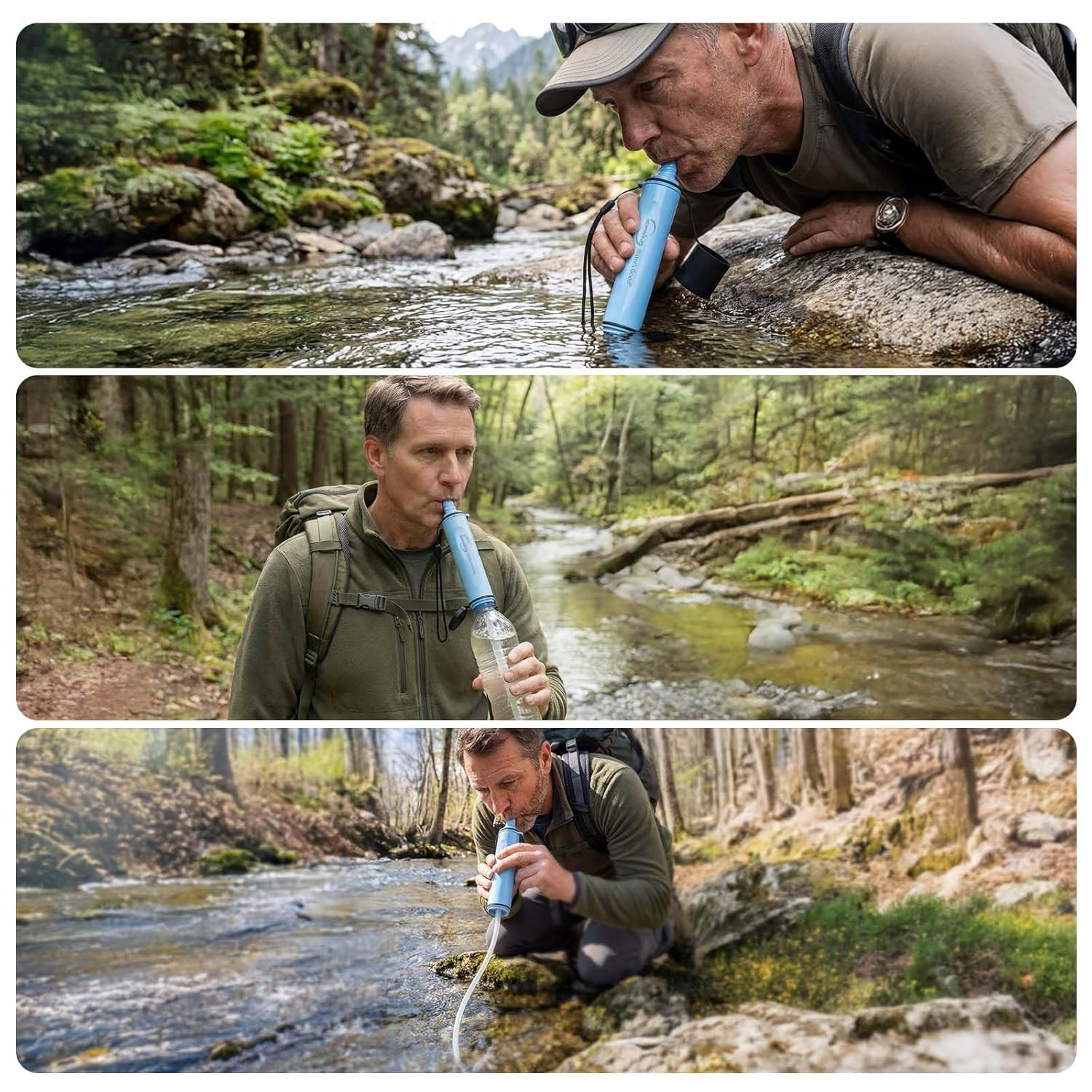 IFS-B Personal Water Straw, Replaceable Advanced Filter, Removes Micro-Organisms
