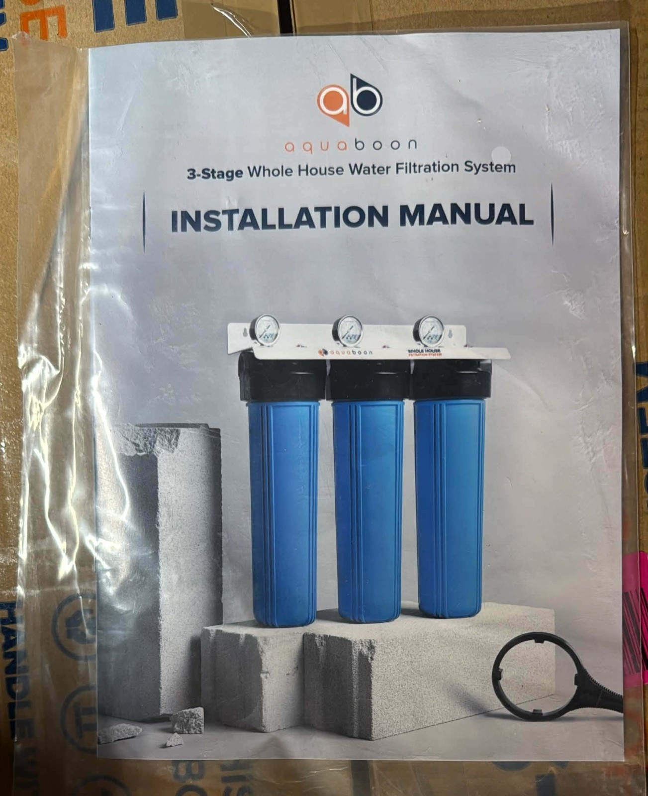 AquaBoon 3-Stage Whole House Water Filter System 20″x4.5″ Anti-Scale Carbon Filt