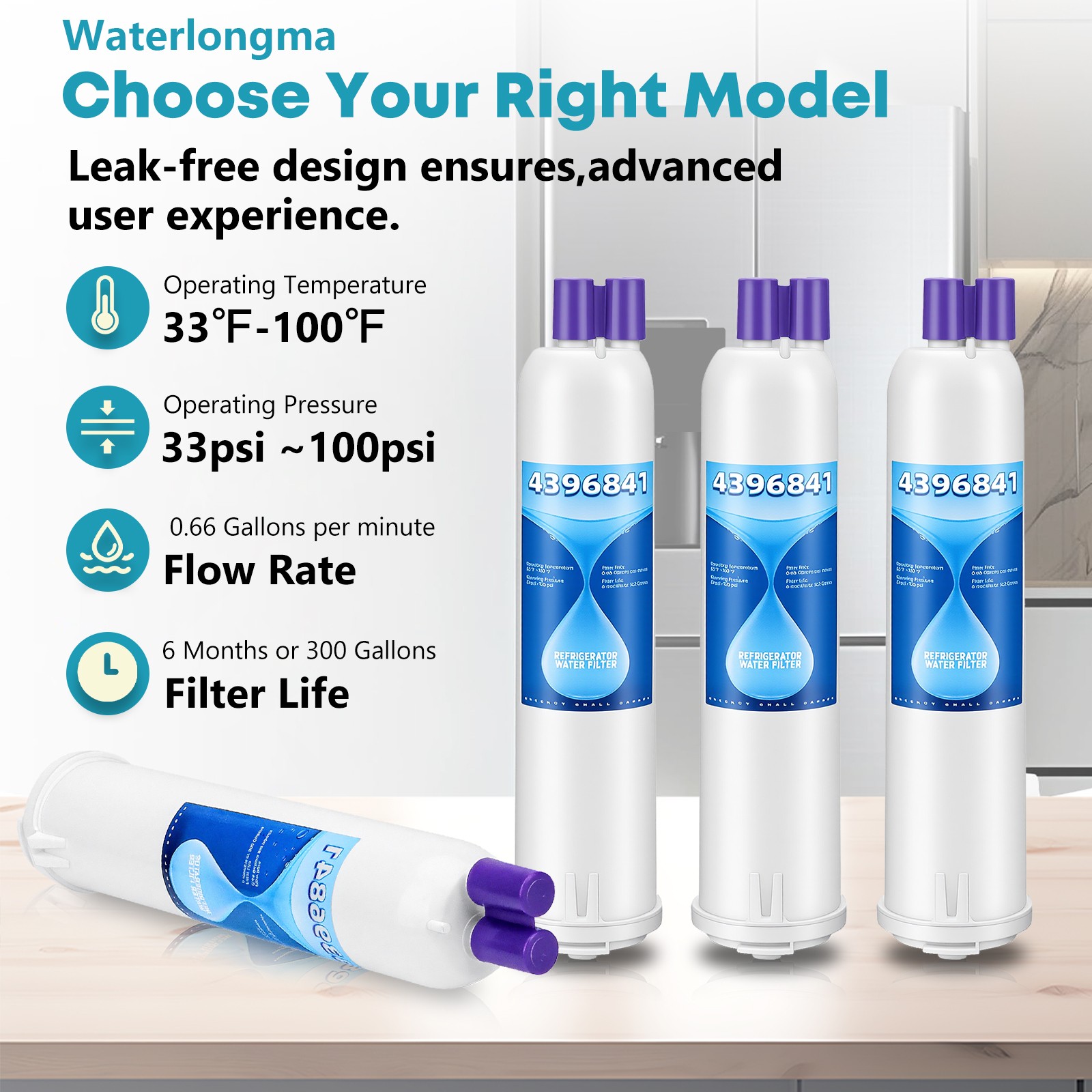 Refrigerator Water Filter Lot of 4 New W10121145 CF-004 46-9083 46-9030 GP003