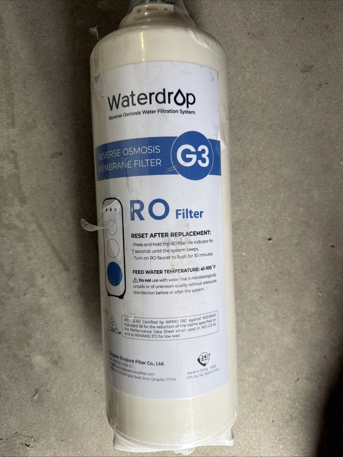 Waterdrop WD-G3-RO Filter, Replacement for WD-G3-W Reverse Osmosis System