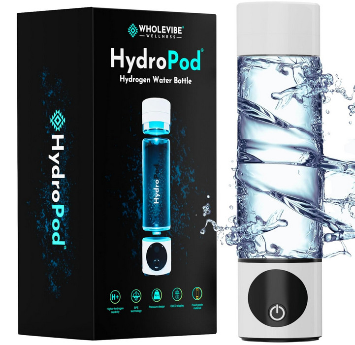 Wholevibe Wellness HydroPod Hydrogen Water Bottle; Ion Water Bottle NEW Sealed