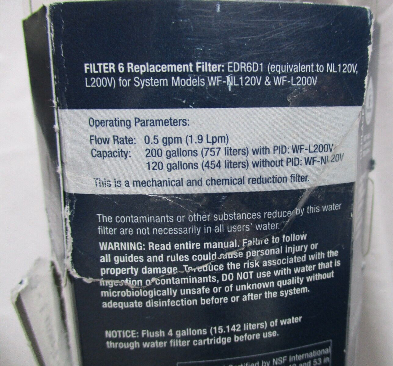 Whirlpool Ice and Water Refrigerator Filter 6, EDR6D1, Single-Pack , White, NEW!