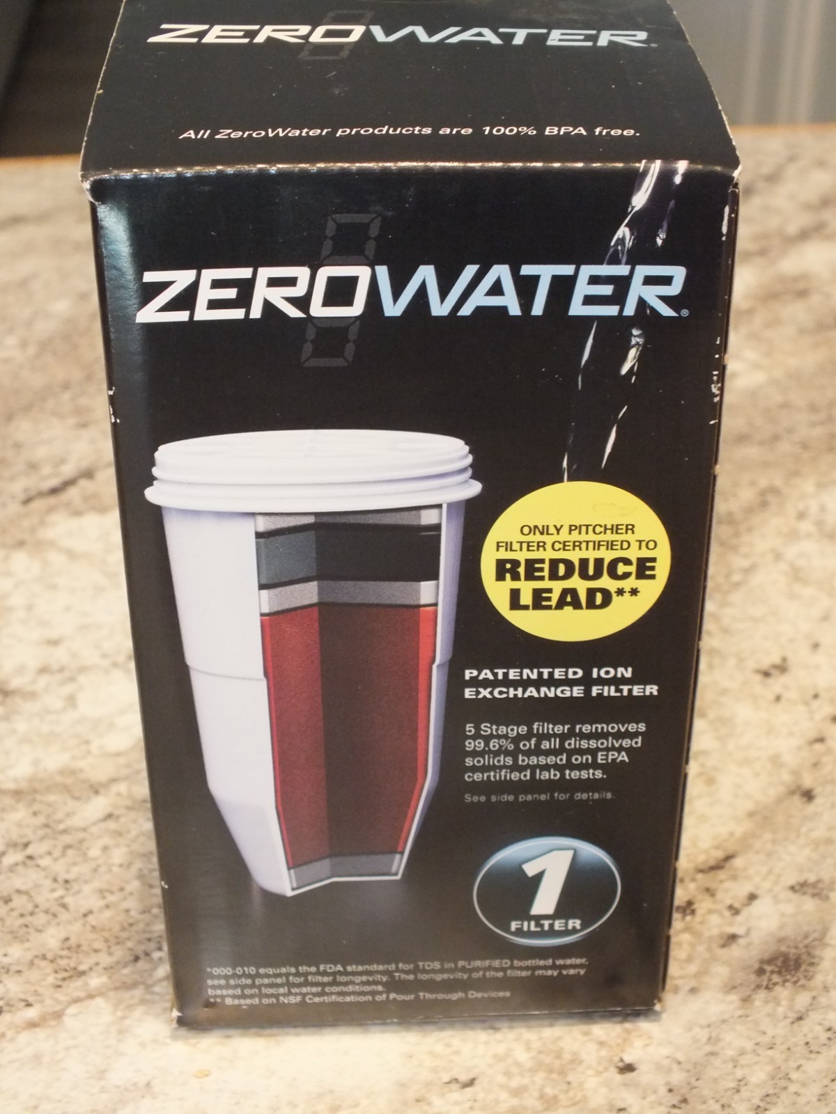 ZeroWater Water Replacement Filter Premium 5-Stage Ion Exchange Tech