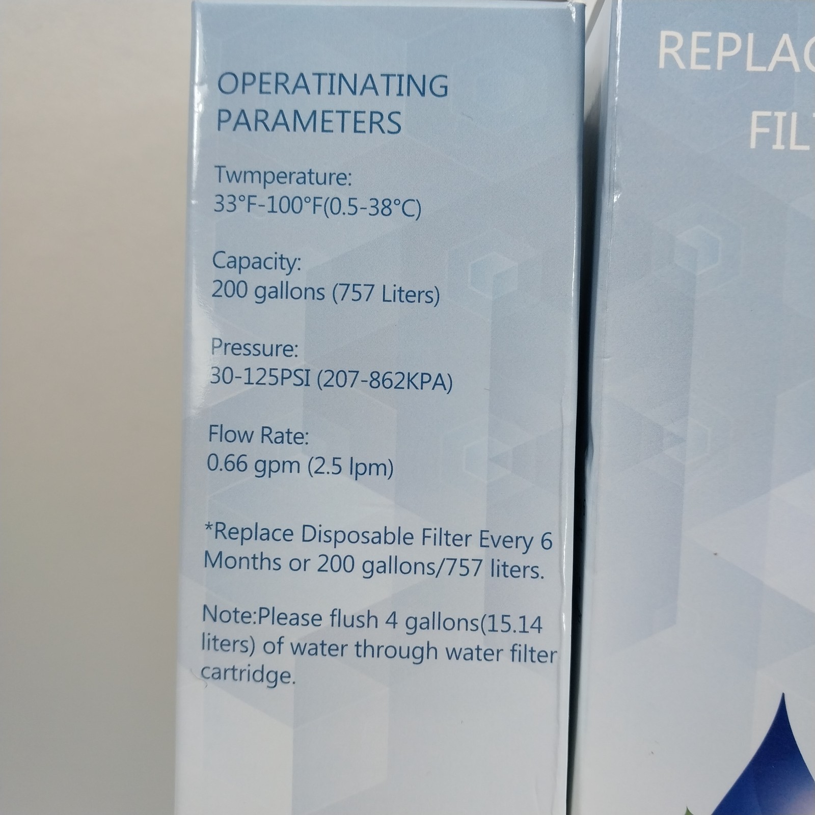 NEW 2 Pack Waten H20 Replacement Water Filter ULTRAWF 469999 Frigidaire Kenmore