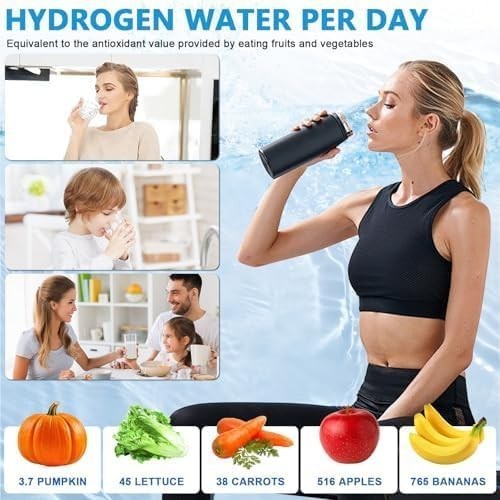 2026 Upgraded Hydrogen Water Bottle, 2400 Hydrogen Water Bottle Generator, Hydro