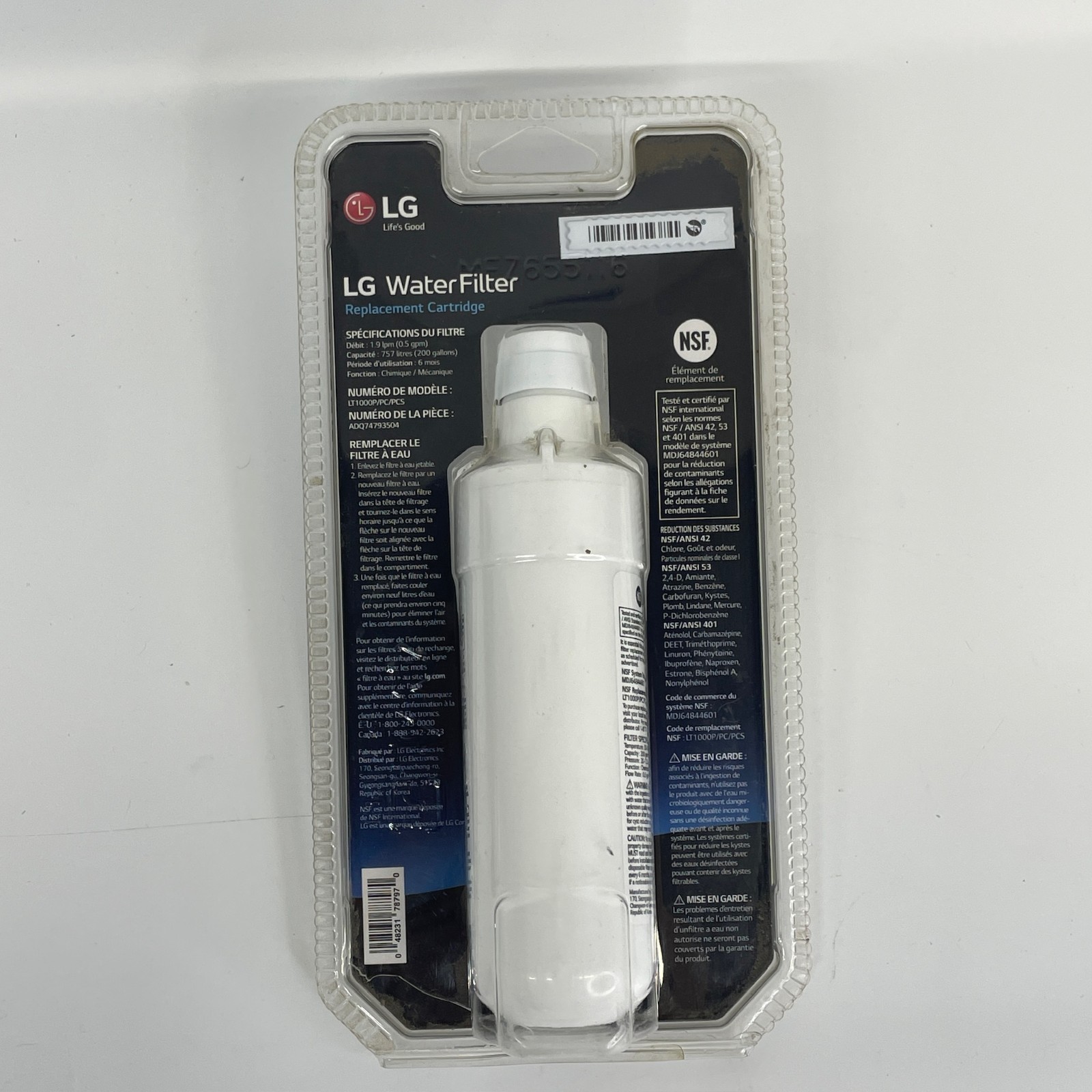 Genuine LG Water Filter LT1000P/PC/PCS Replacement Cartridge *EXPIRED 10/17/2019