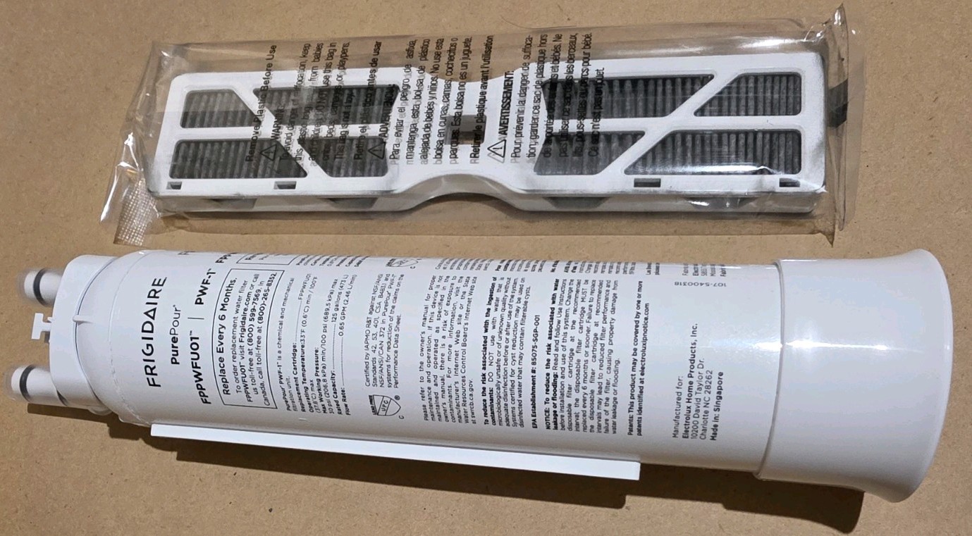 Genuine Frigidaire Water & Air Filter Combo Pack FPPWFU01 PurePour PWF-1 & RAF-2