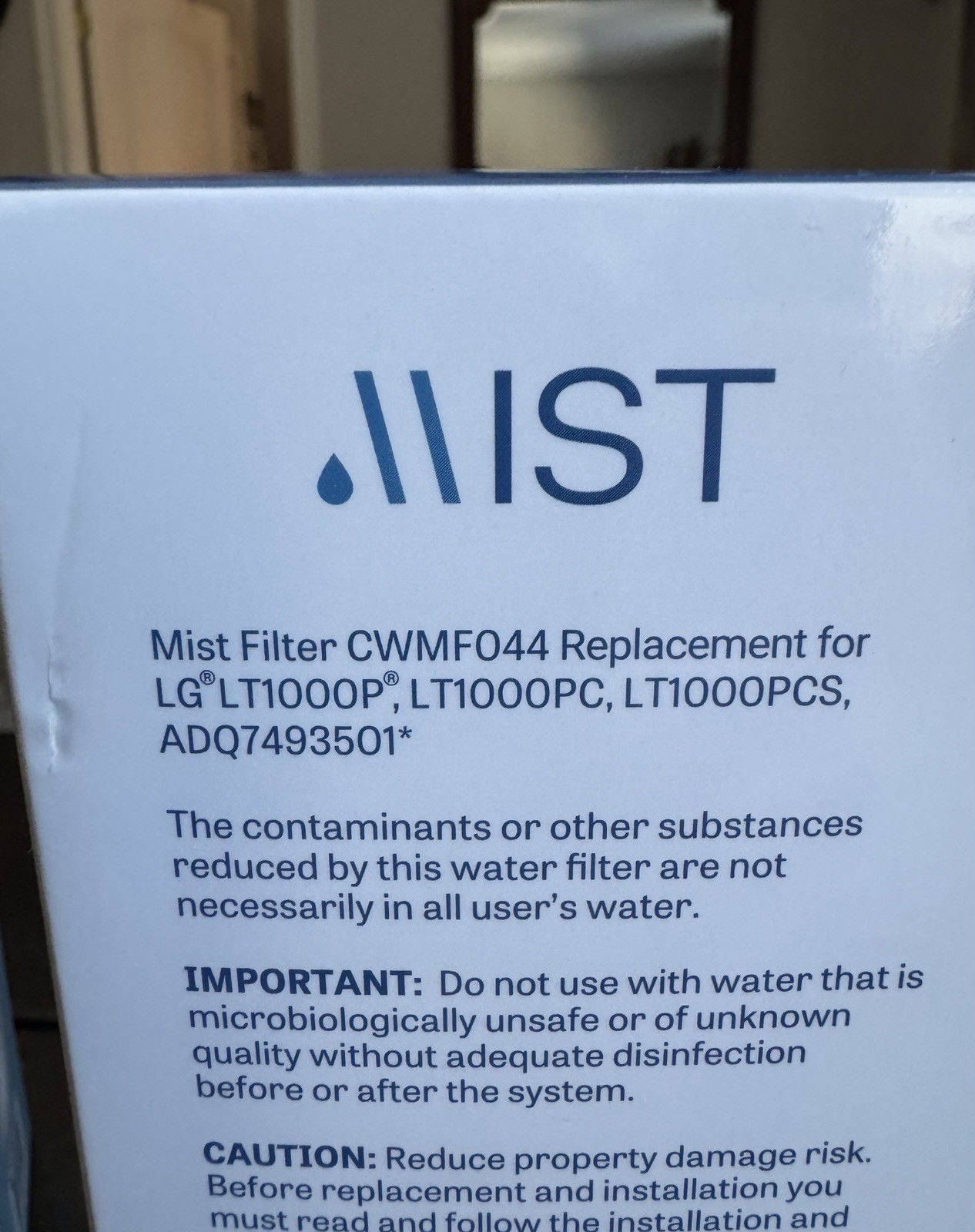 MIST Lt1000P – REPLACEMENT Water FILTERS Model CWMF044 Compatible w LG – 2 NEW