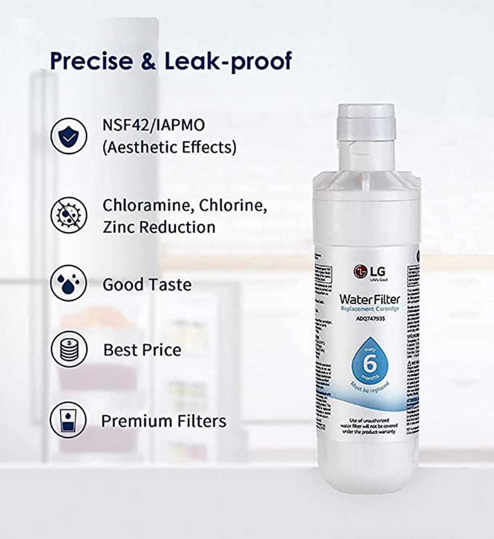 New Sealed LG LT1000P Refrigerator Water Filter Replacement ADQ747935, 2 Pack