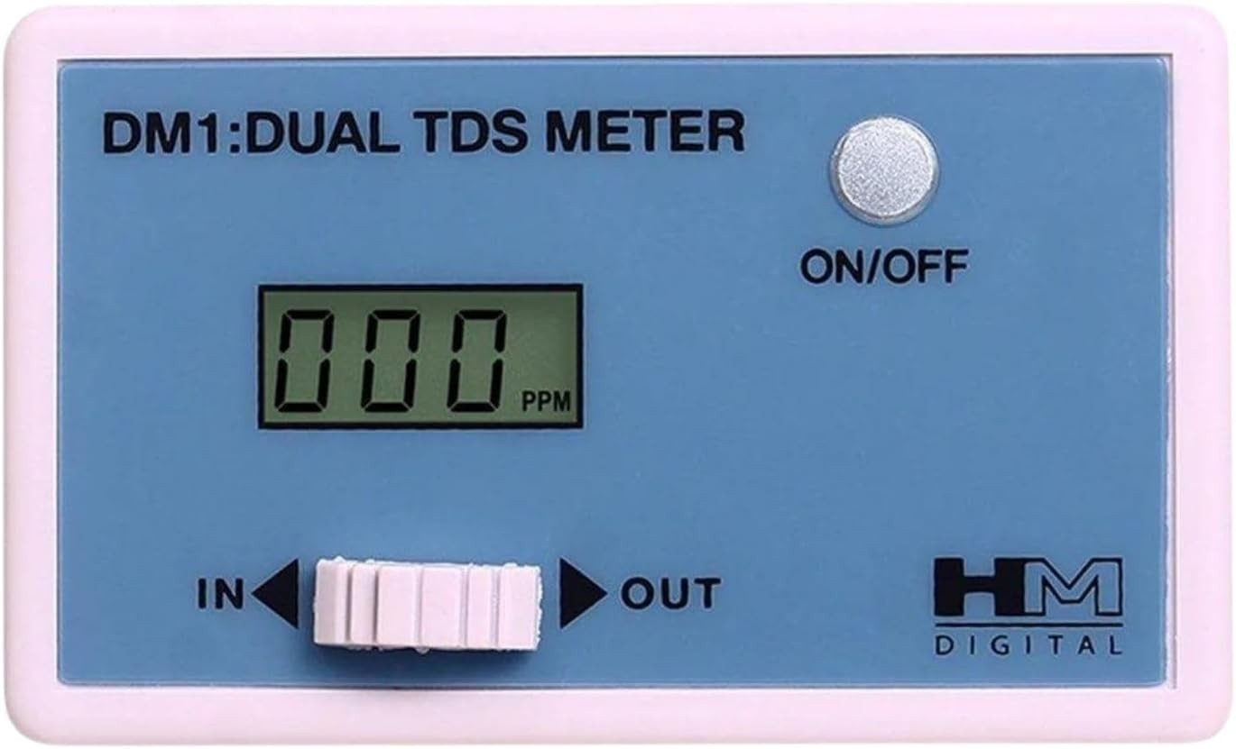 Advanced TDS Meter: In-Line Dual Monitor for Efficient Filtration – Blue & White