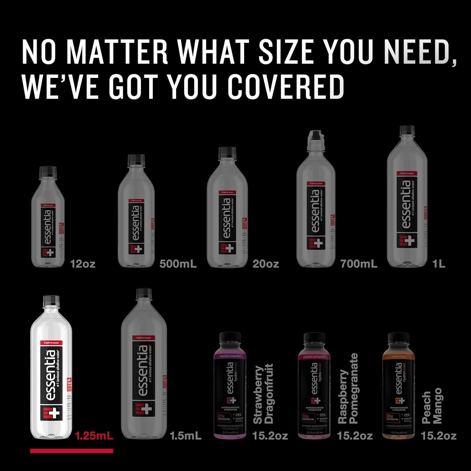 Ionized Alkaline Water 42oz Bottles Pack of 12 High pH Electrolytes