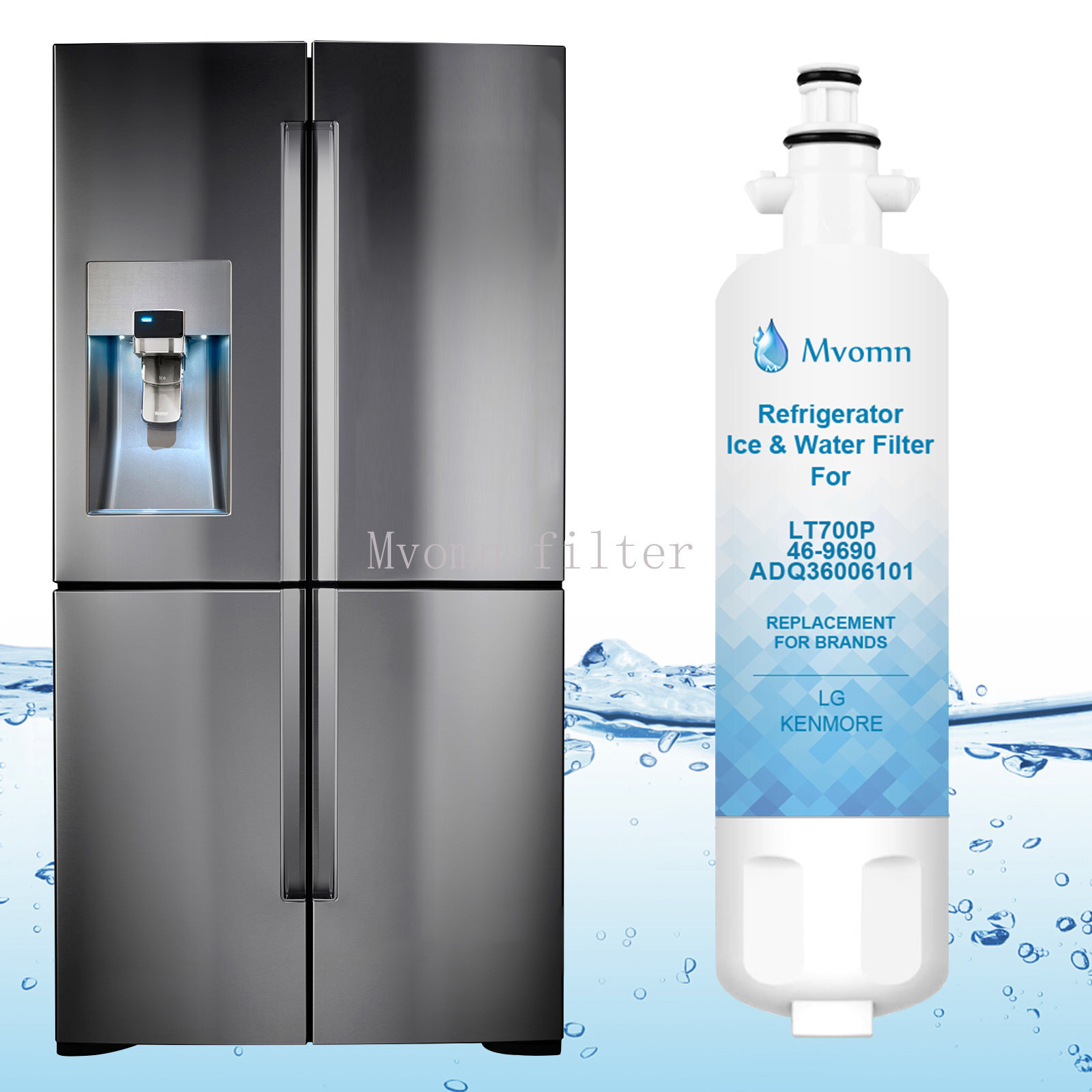 Fit For LG LT700P ADQ36006101 KENMORE 469690 Water Filter 5 Pack