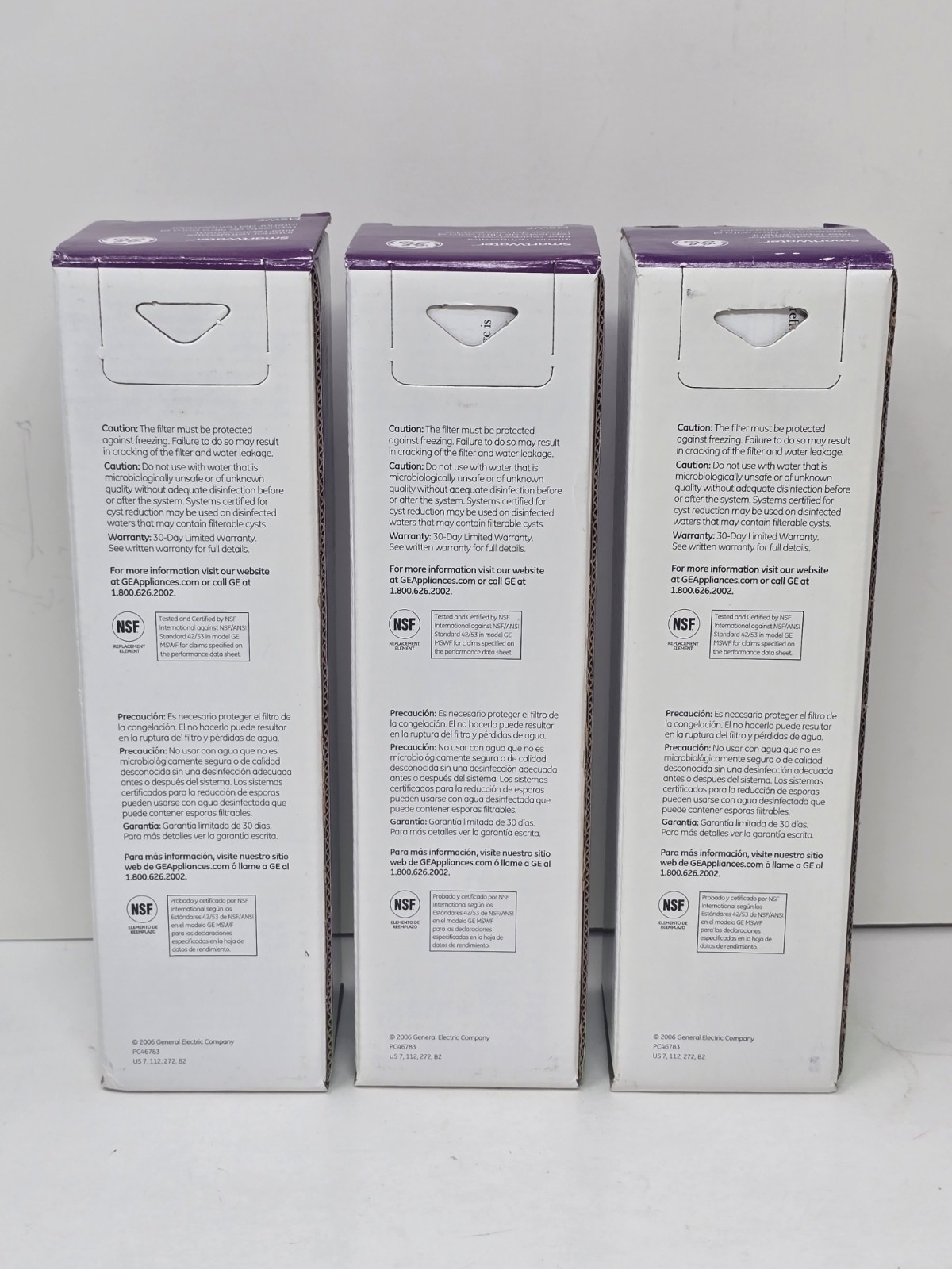 (Lot of 3) Genuine GE SmartWater MSWF Refrigerator Water Filter – New & Sealed