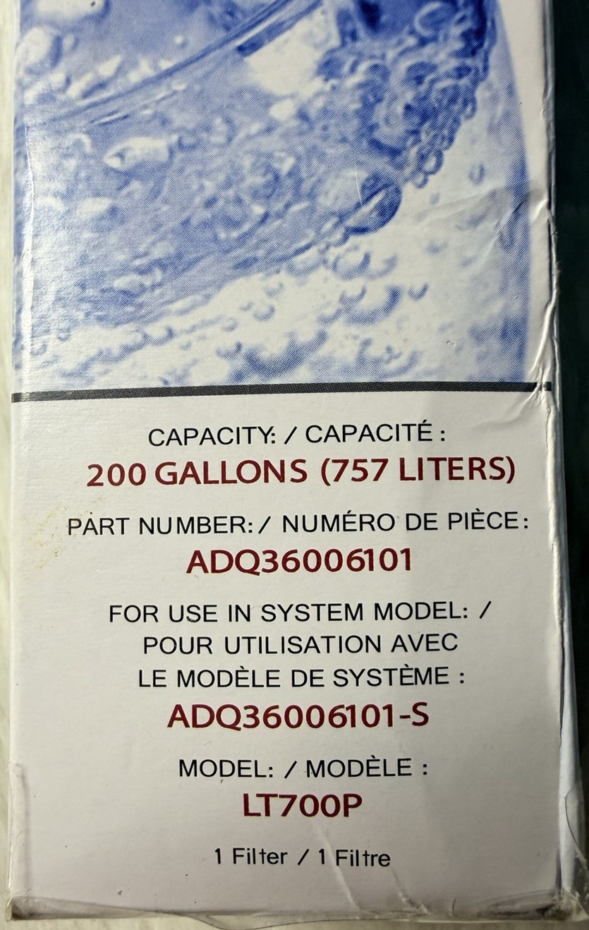LG Refrigerator Water Filter ADQ36006101 LT700P 200 Gallons Genuine New Open Box