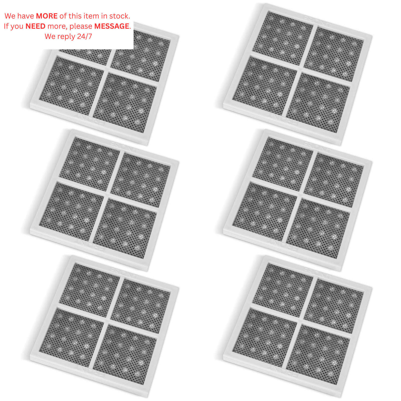 6 Pack Refrigerator Air Filter Replacement, 6 Count (Pack of 1)