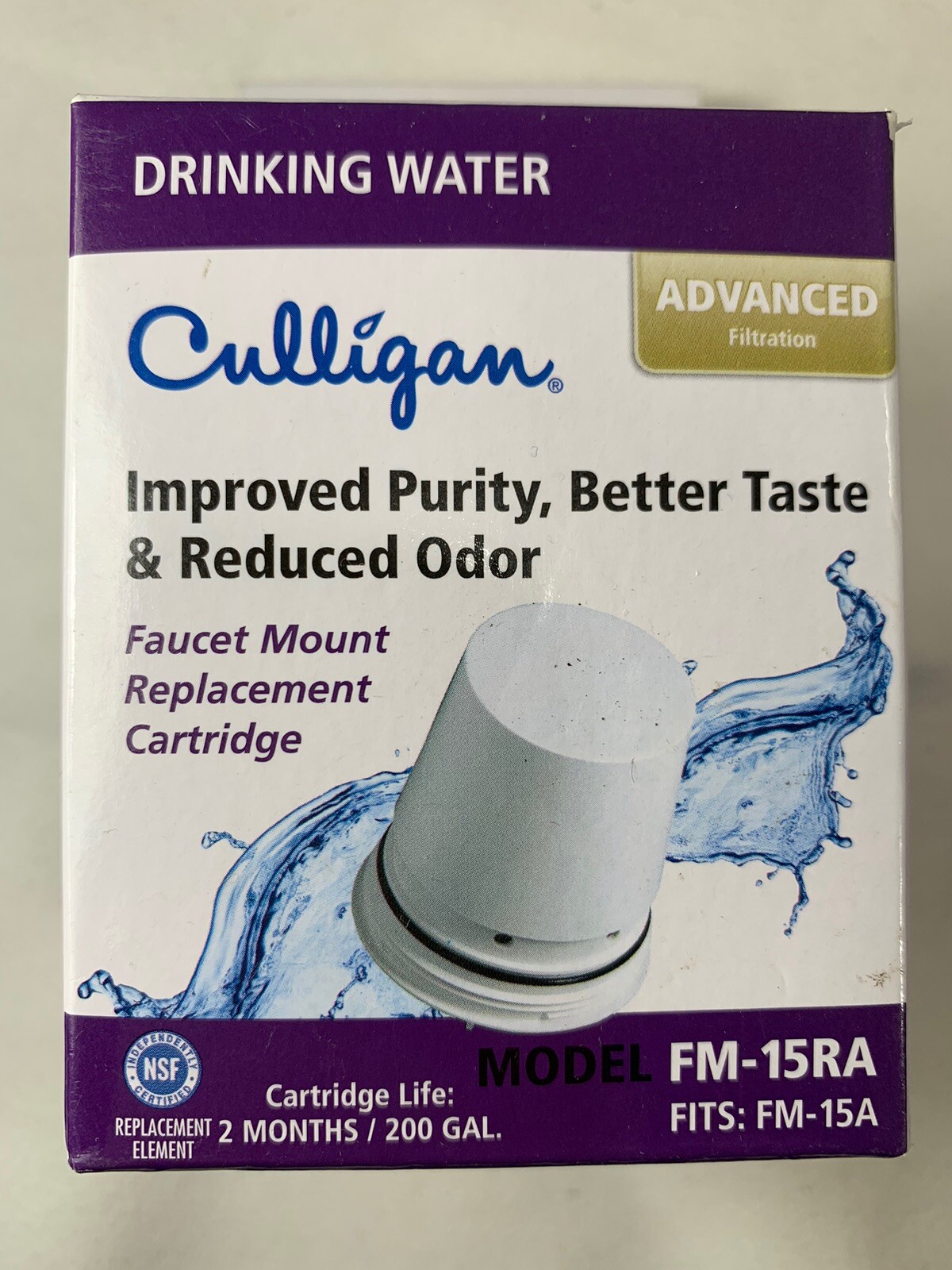 2 Pk Culligan FM-15RA Advanced Replacement Water Filter Cartridge / 200gal / NEW