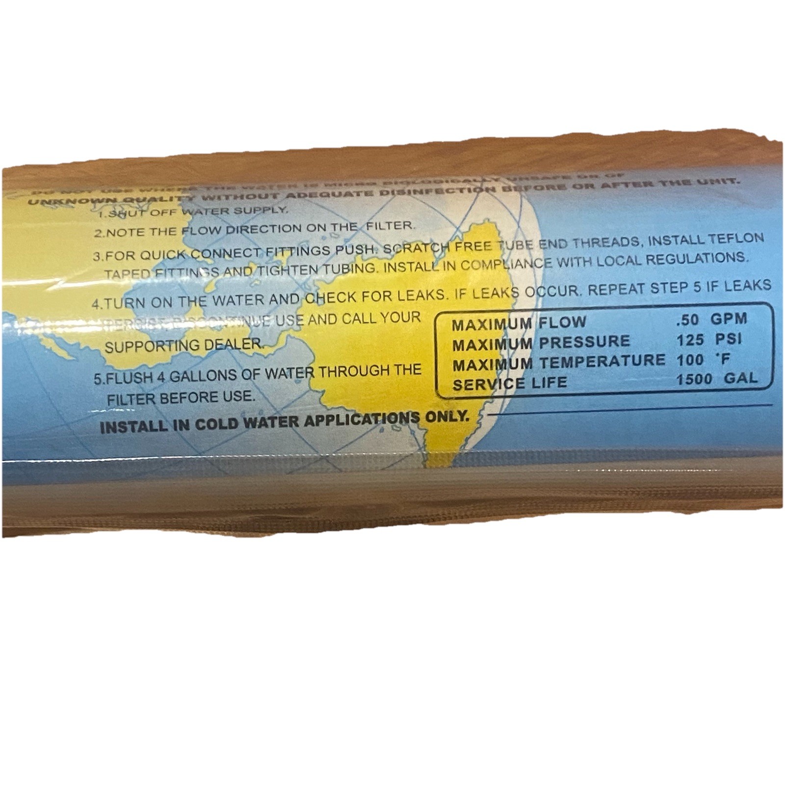 Puroflo AIC-RO10-XE 2″ x 10″ In-Line GAC Filter – 1/4″ FPT, NSF Certified