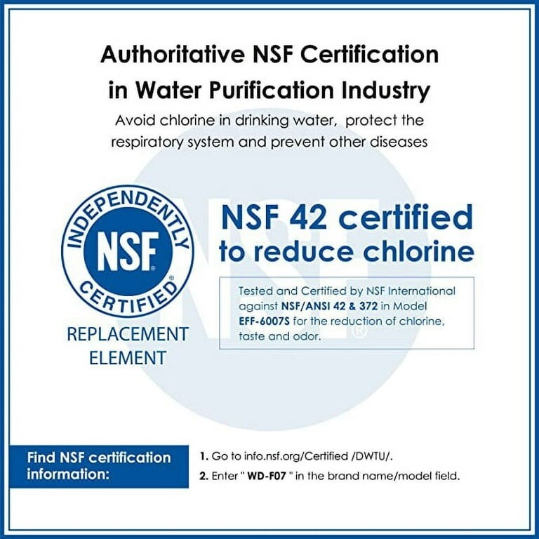 Waterdrop UKF8001 Refrigerator Water Filter Replacement Maytag 300 Gallons 6M m
