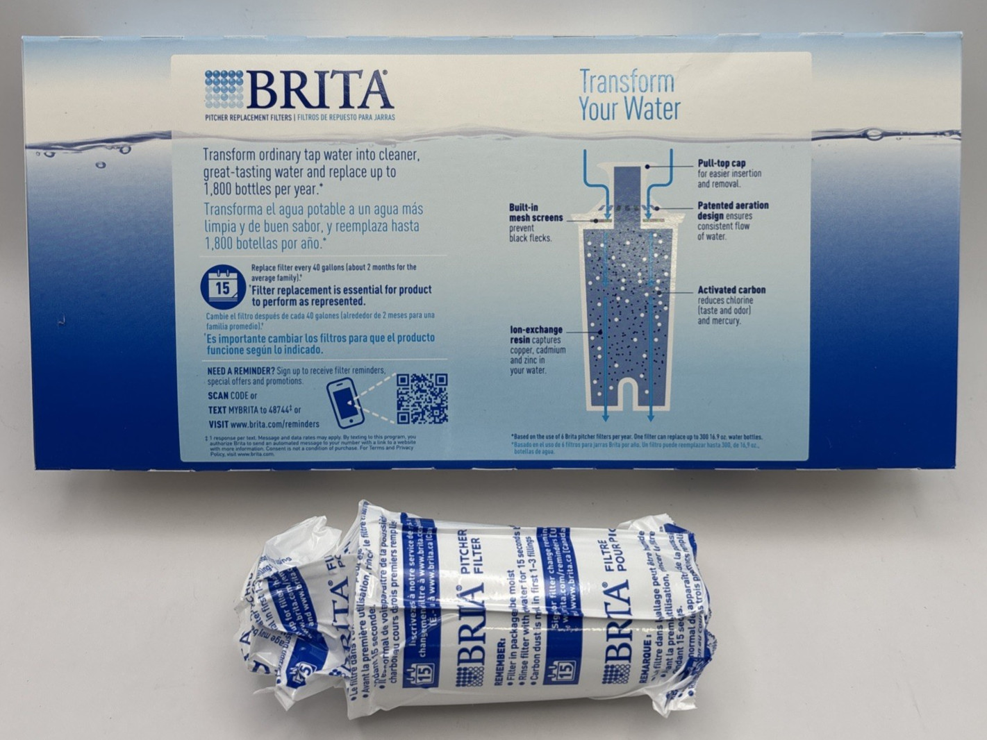 Brita SOHO Water Filtration System Pitcher WHITE 6 Cup NEW Plus 6 Extra Filters
