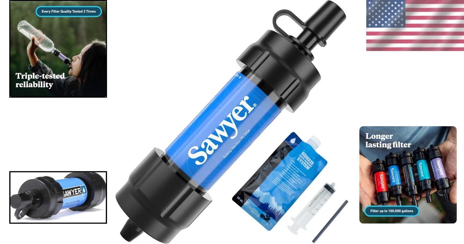 Lightweight Mini Water Purifier – 100% Microplastic Elimination for Adventurers
