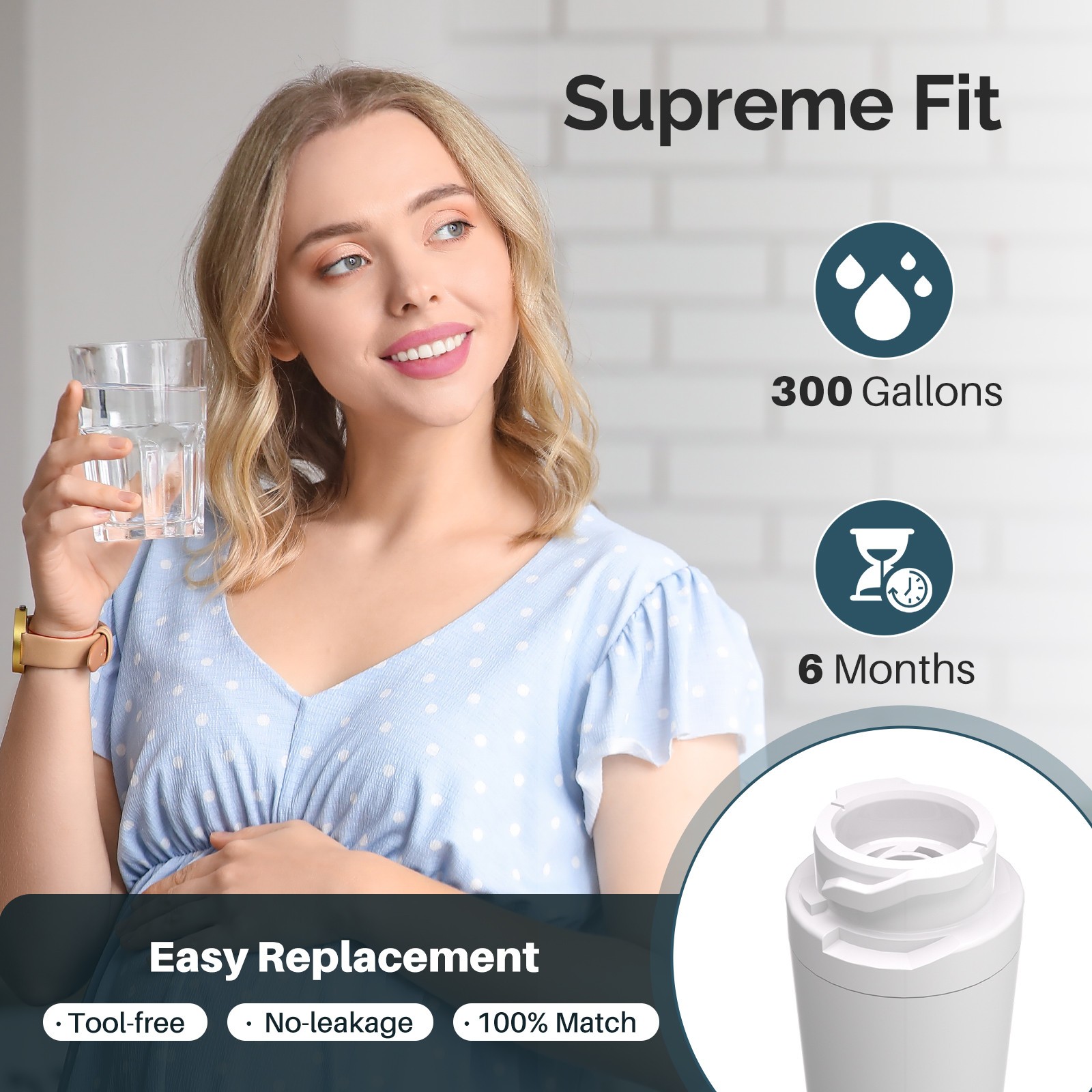 4 PACK Fit For GE MSWF Smartwater 101820A Water Filter Cartridge Icepure