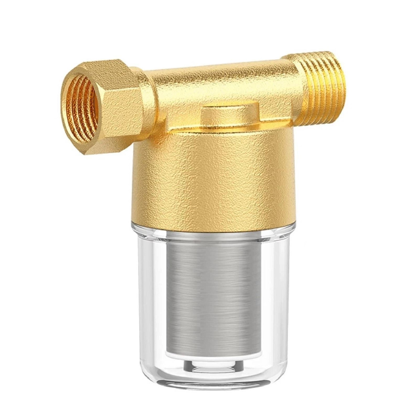 Brass Sediment Filter for Water Heater 40 Micron 1/2 3/4 Inch Brass Mesh Screen