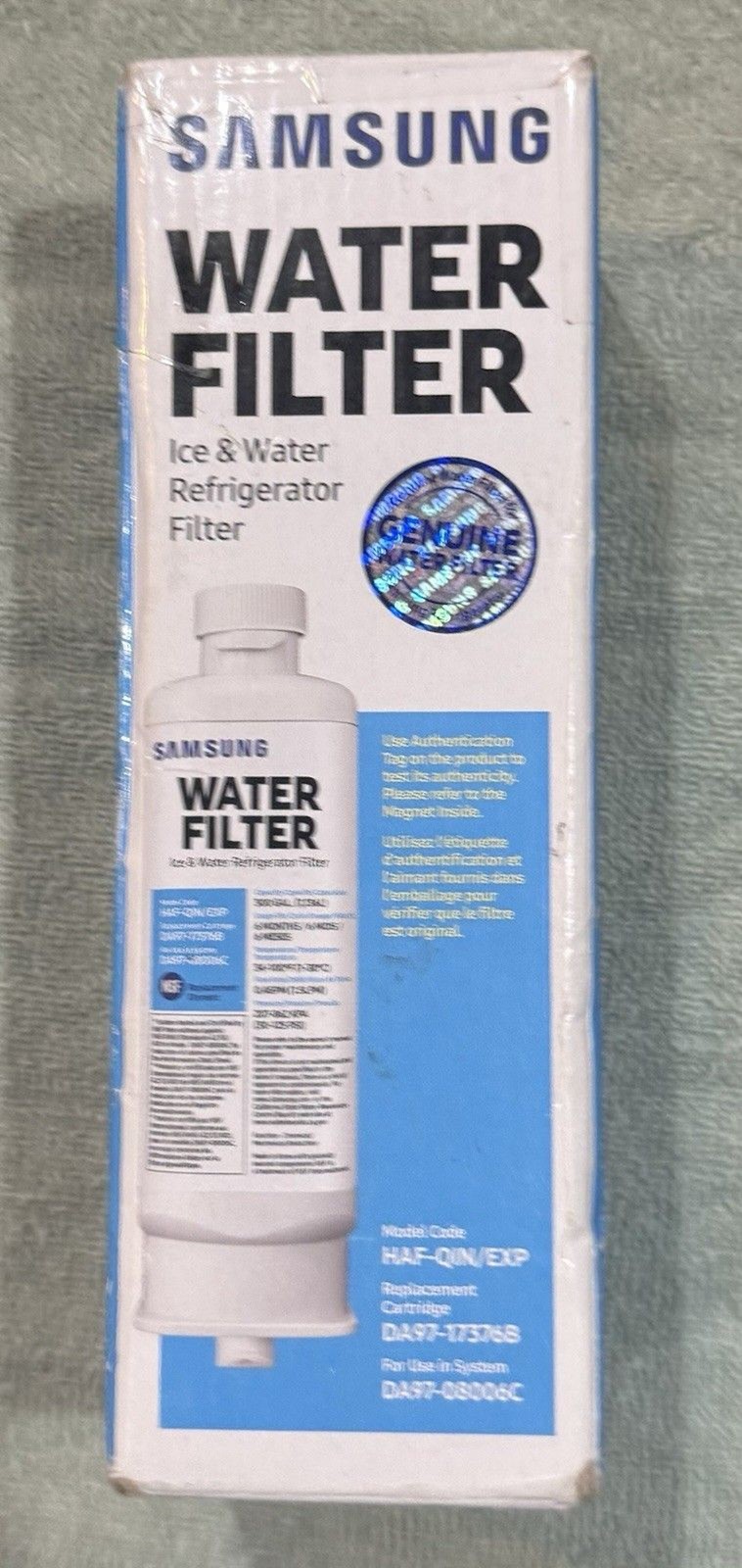 SAMSUNG Genuine Filter for Refrigerator Water and Ice, HAF-QIN/EXP, 1 Pack
