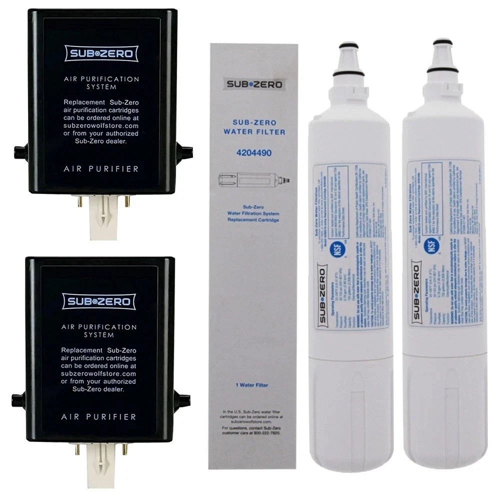 NEW 2 set of Sub-Zero 4204490 Water Filter and Air Cartridge-7042798 Combo Pack